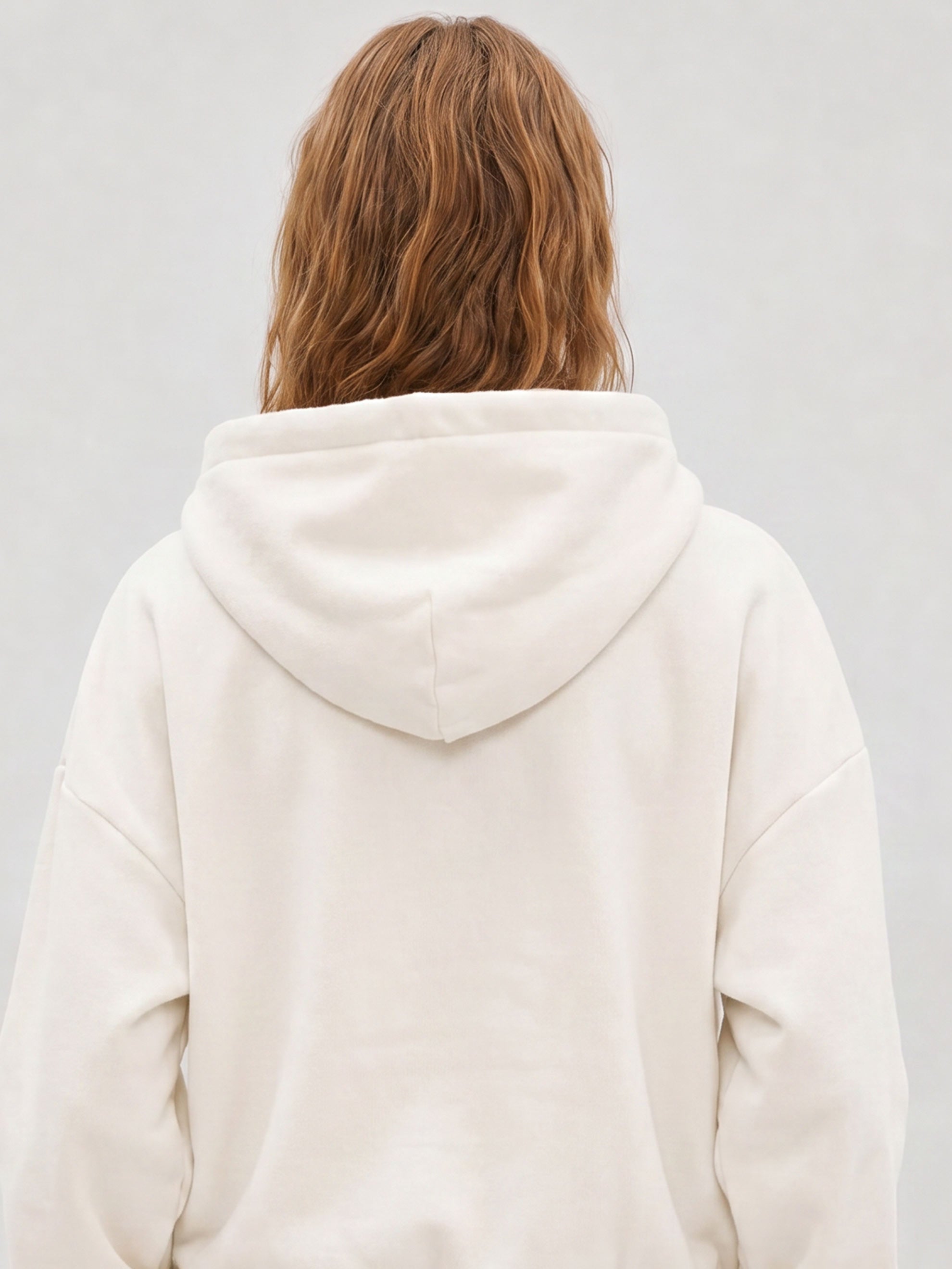 EMBER Fleece-Jacke aus Bio-Baumwolle in Off-White