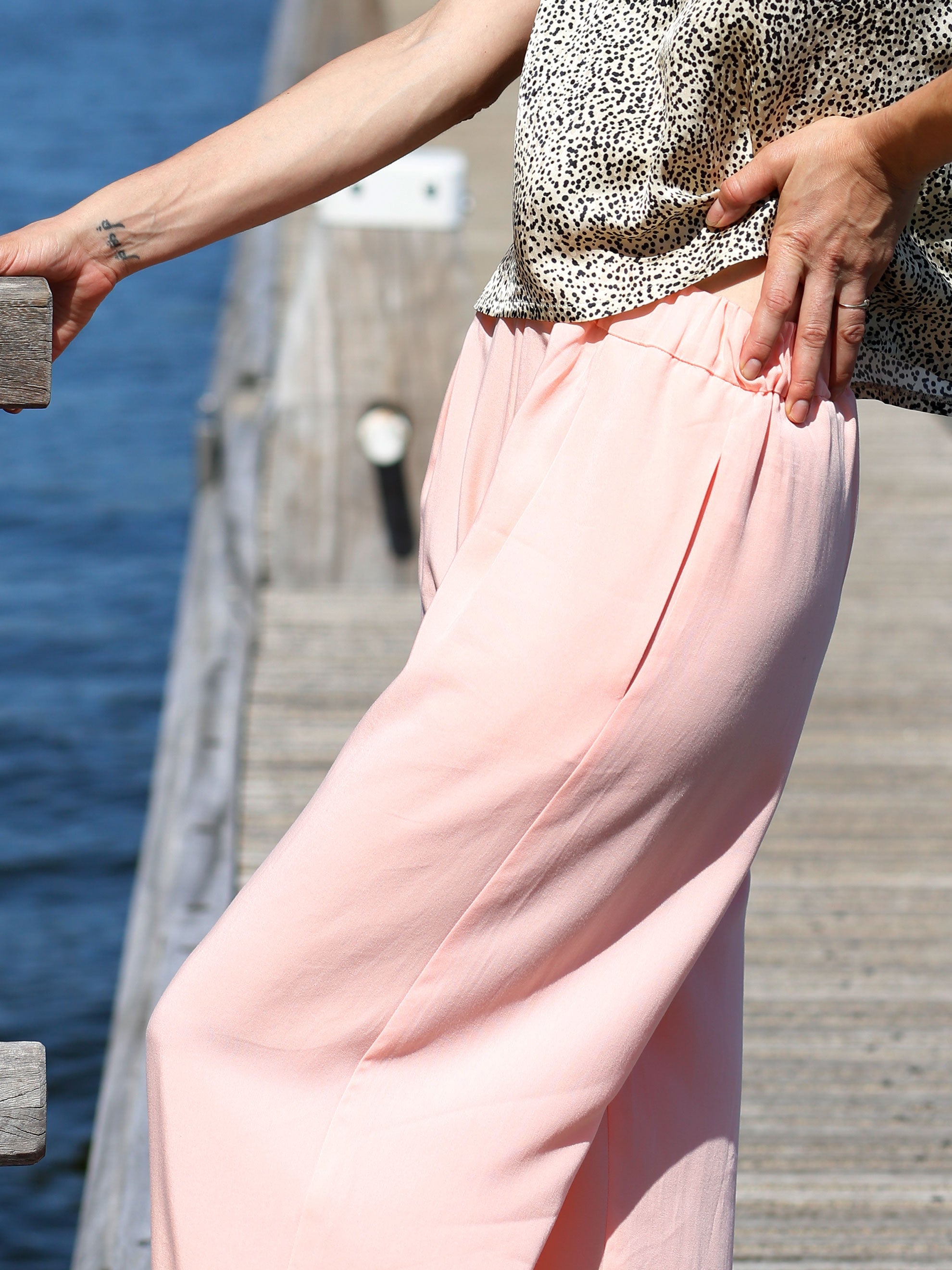 FENJA Hose – Wide Leg-Pant in Blush