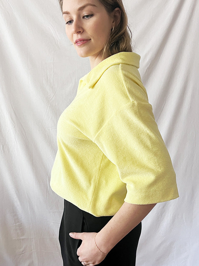 Frottee-Shirt MIA aus Bio-Baumwolle in zartem Gelb