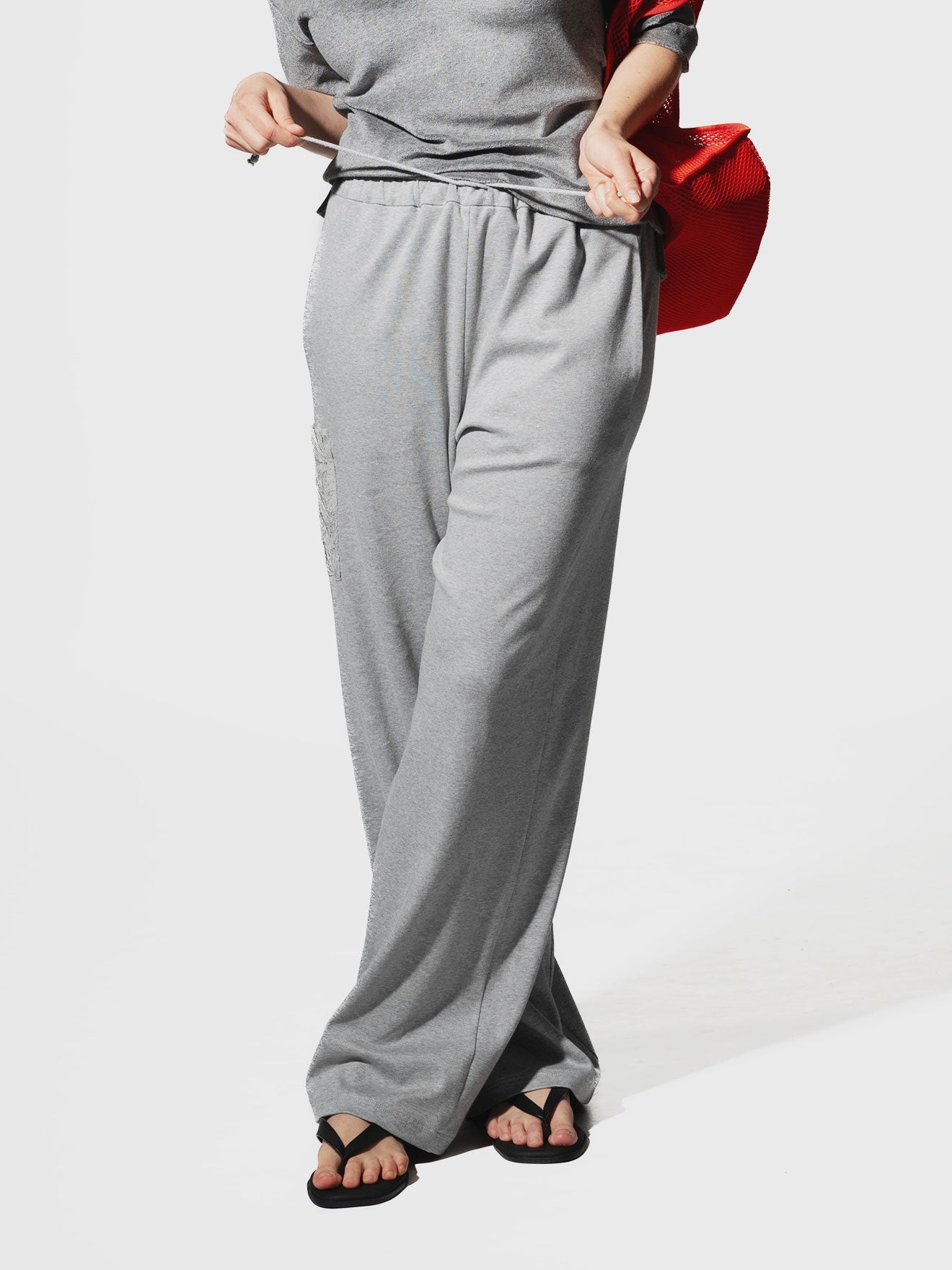 CLEO Hose aus weicher Bio-Baumwolle in grau