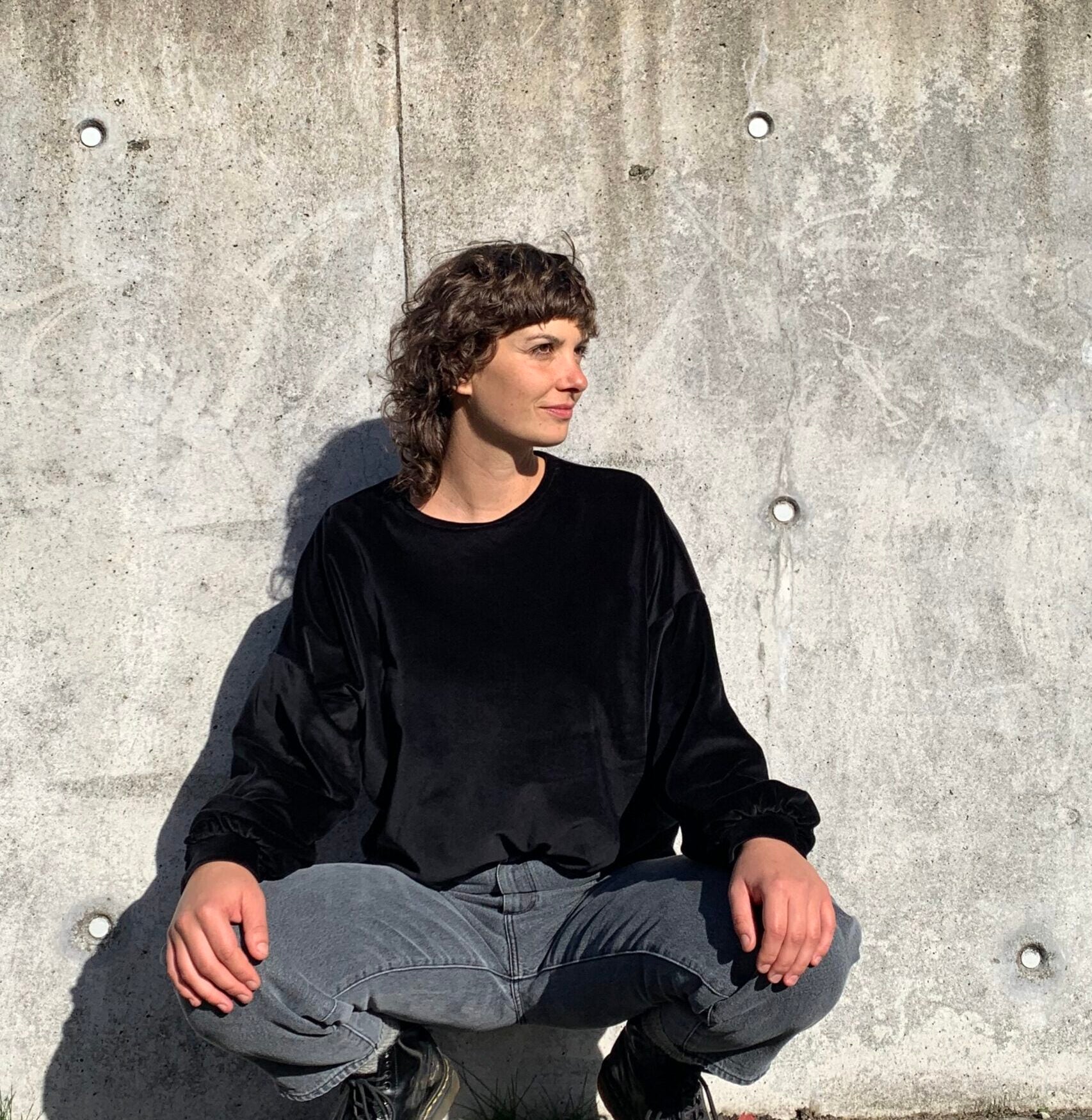 Nickipullover - Schwarz