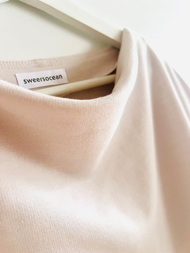 Sweatshirt LUNA aus edlem Baumwolle-Kaschmir-Mix in Almond