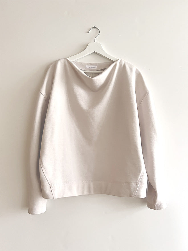 Sweatshirt LUNA aus edlem Baumwolle-Kaschmir-Mix in Almond