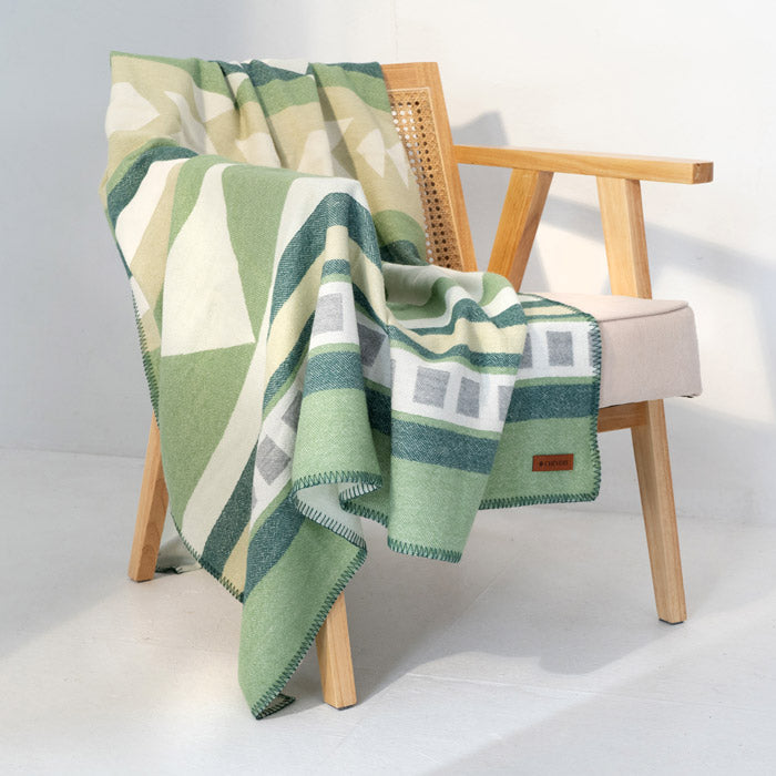 Boho Merino Wolldecke Sierra Andina Green