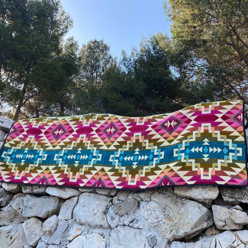 ETHNO Kingsize Decke Multicolor