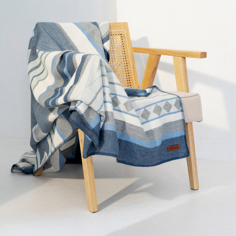 Schurwolldecke Buenaventura Blue
