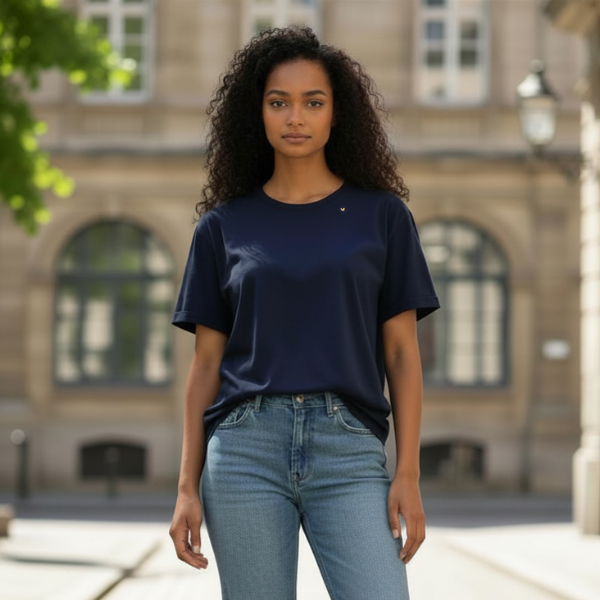 Oversized Shirt mit Herz-Stick von simply love it (Bio-Baumwolle)