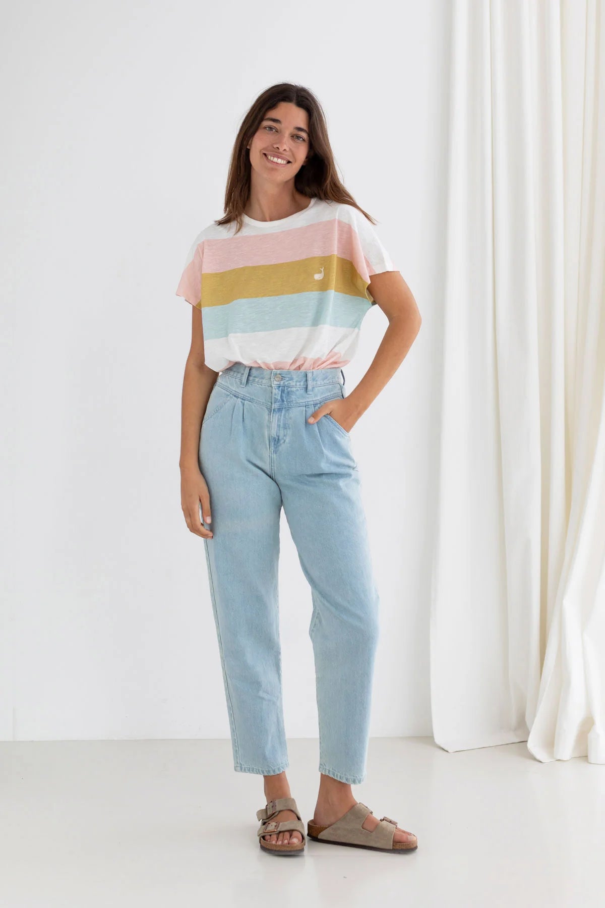 TWOTHIRDS T-Shirt Saladeta Mixed Stripes für Damen