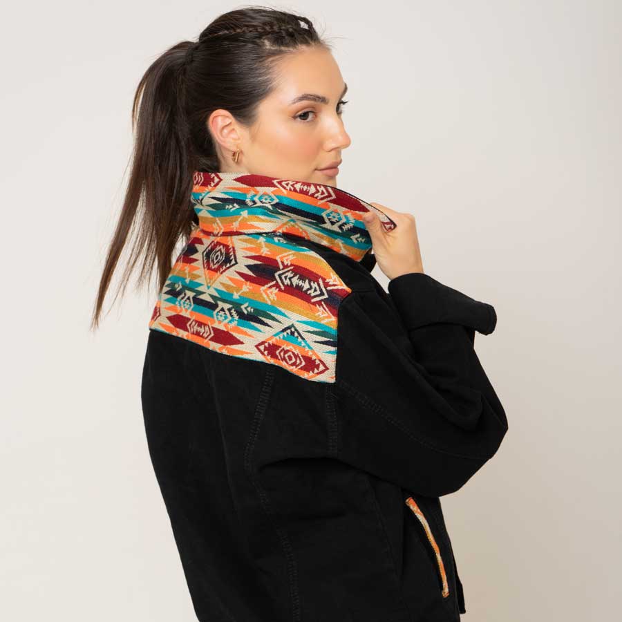 Ethno Jeansjacke Cuenca Black