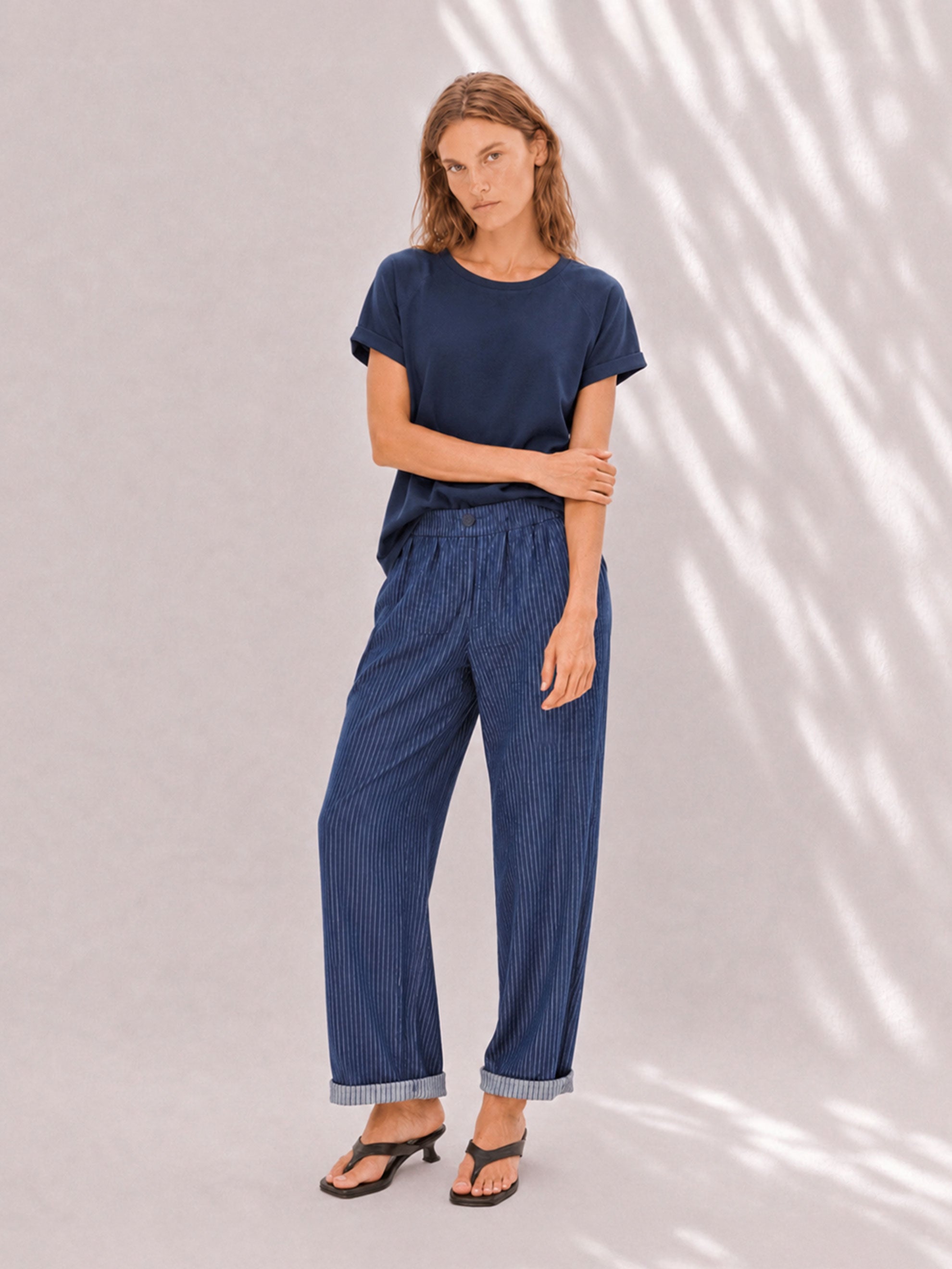 T-Shirt Smilla aus weicher Pima-Baumwolle in deep blue | Sweersocean