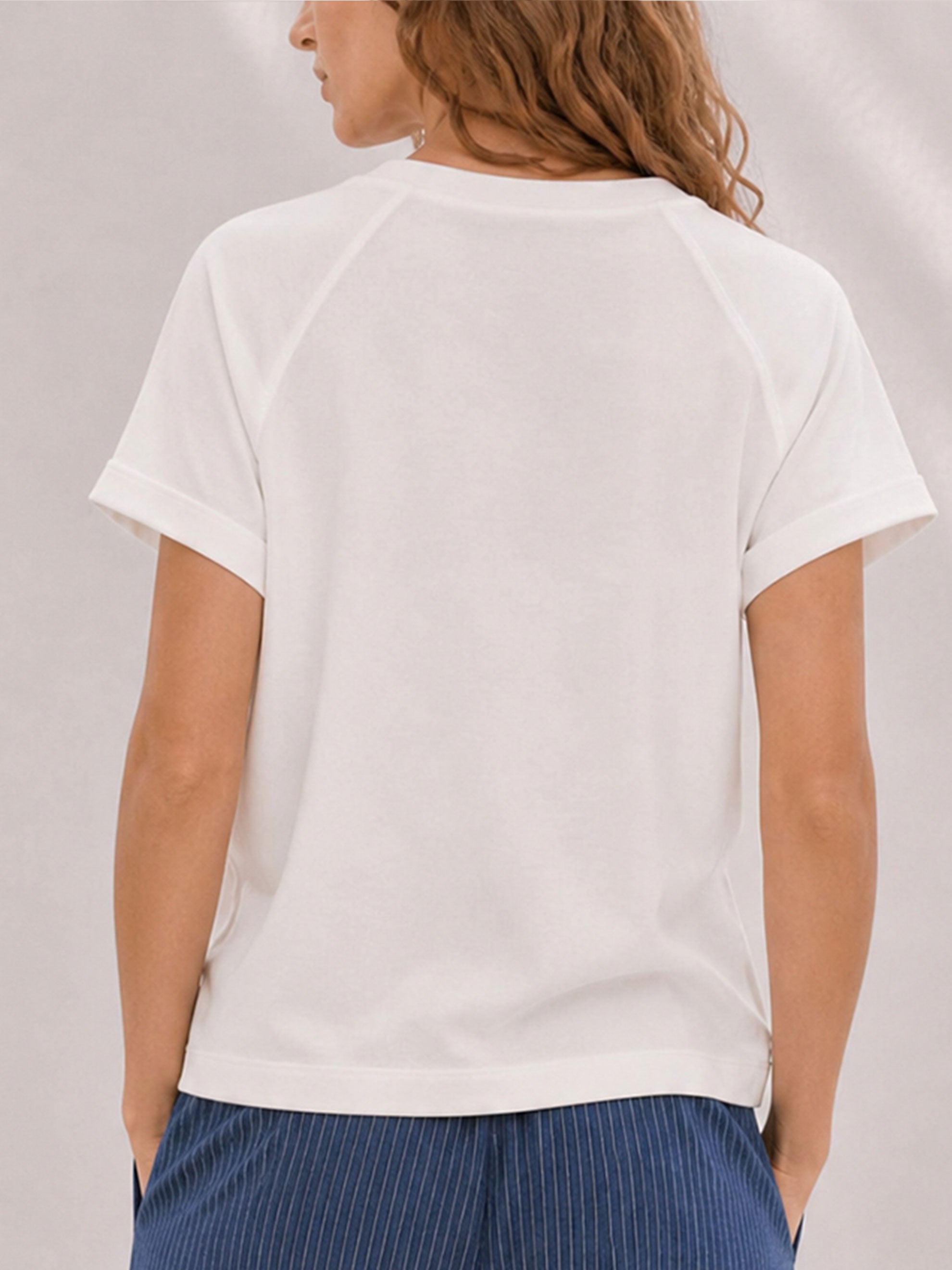 T-Shirt Smilla aus weicher Pima-Baumwolle in off-white | Sweersocean
