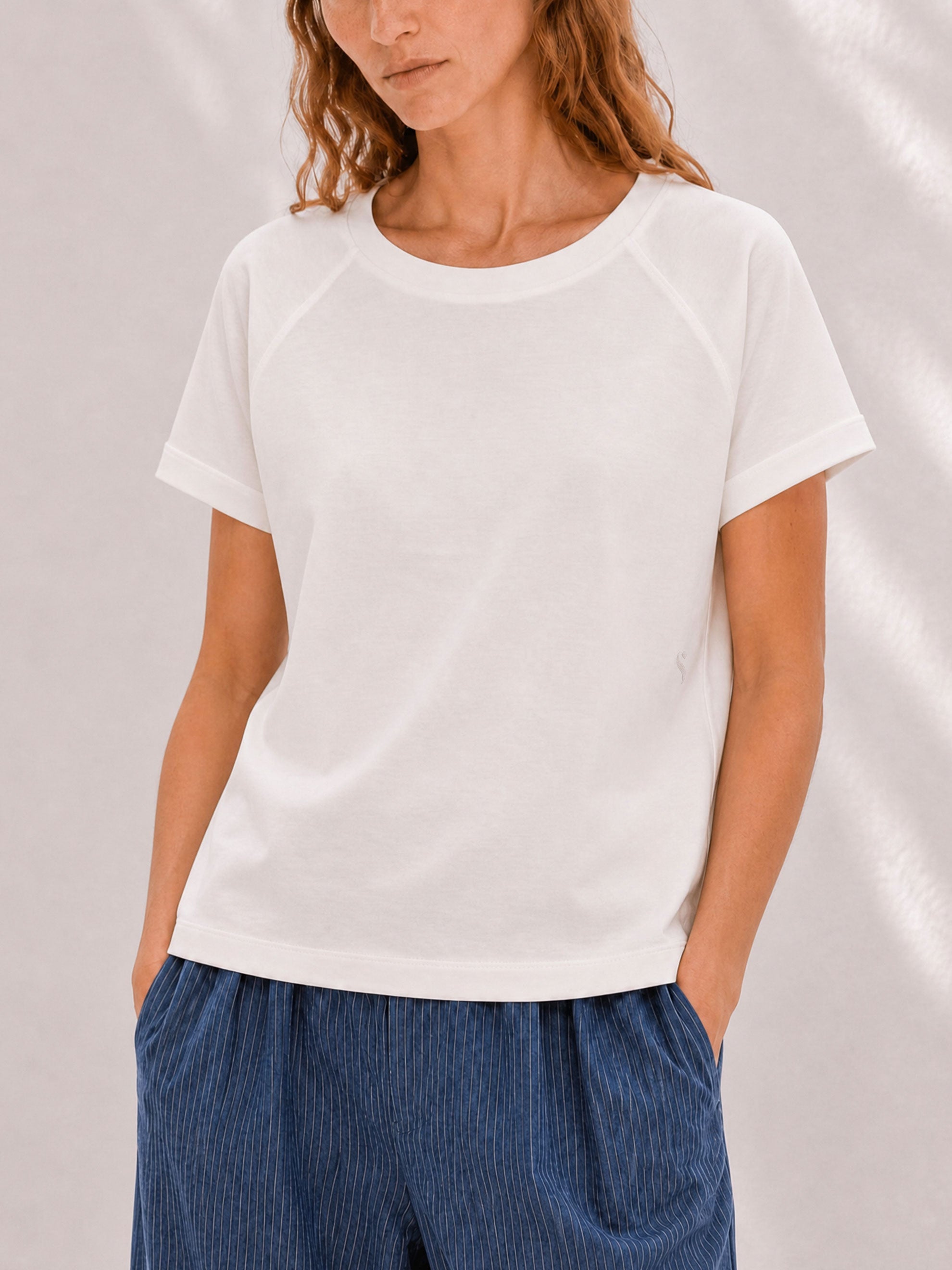 T-Shirt Smilla aus weicher Pima-Baumwolle in off-white | Sweersocean
