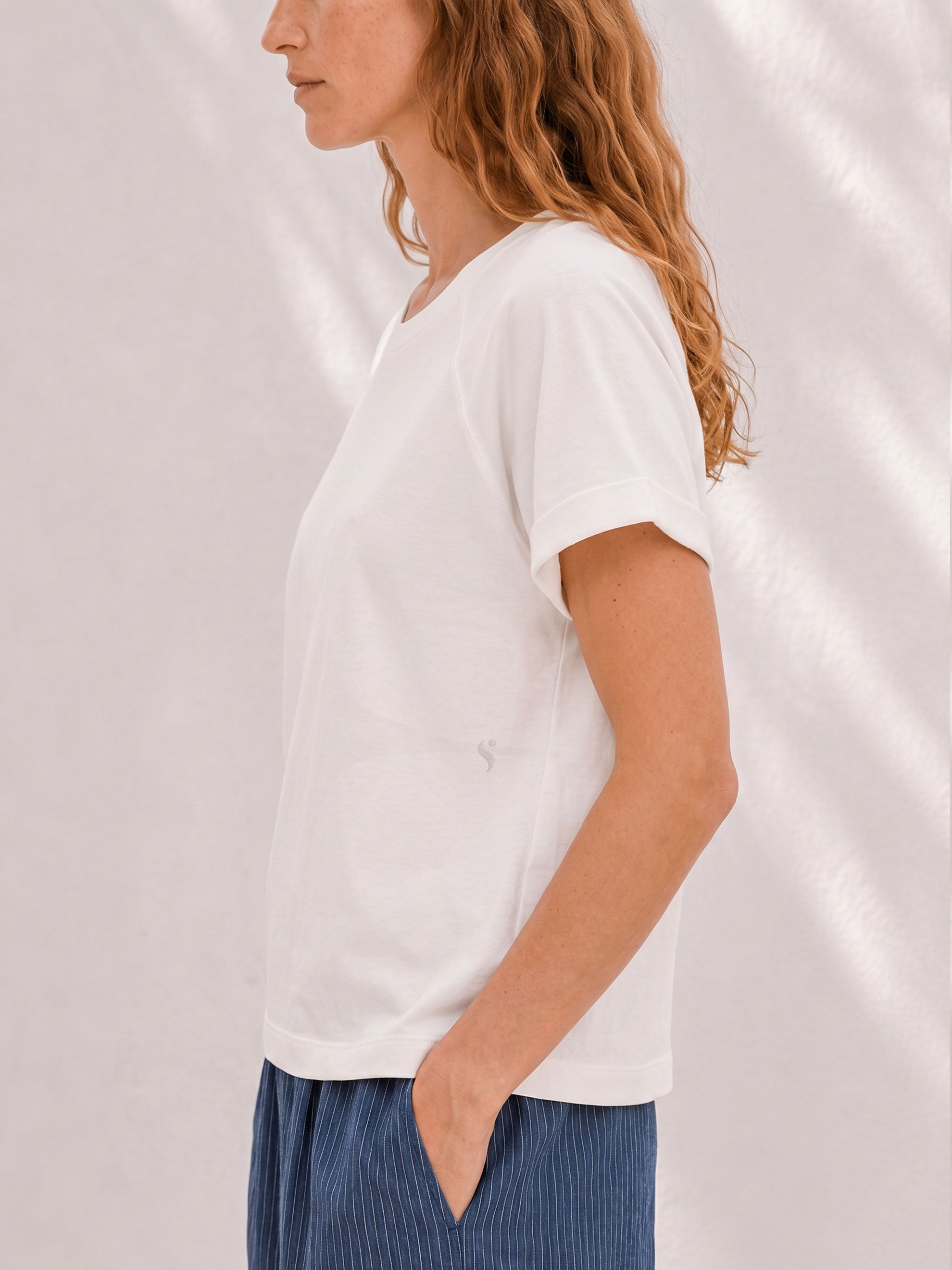 T-Shirt Smilla aus weicher Pima-Baumwolle in off-white | Sweersocean