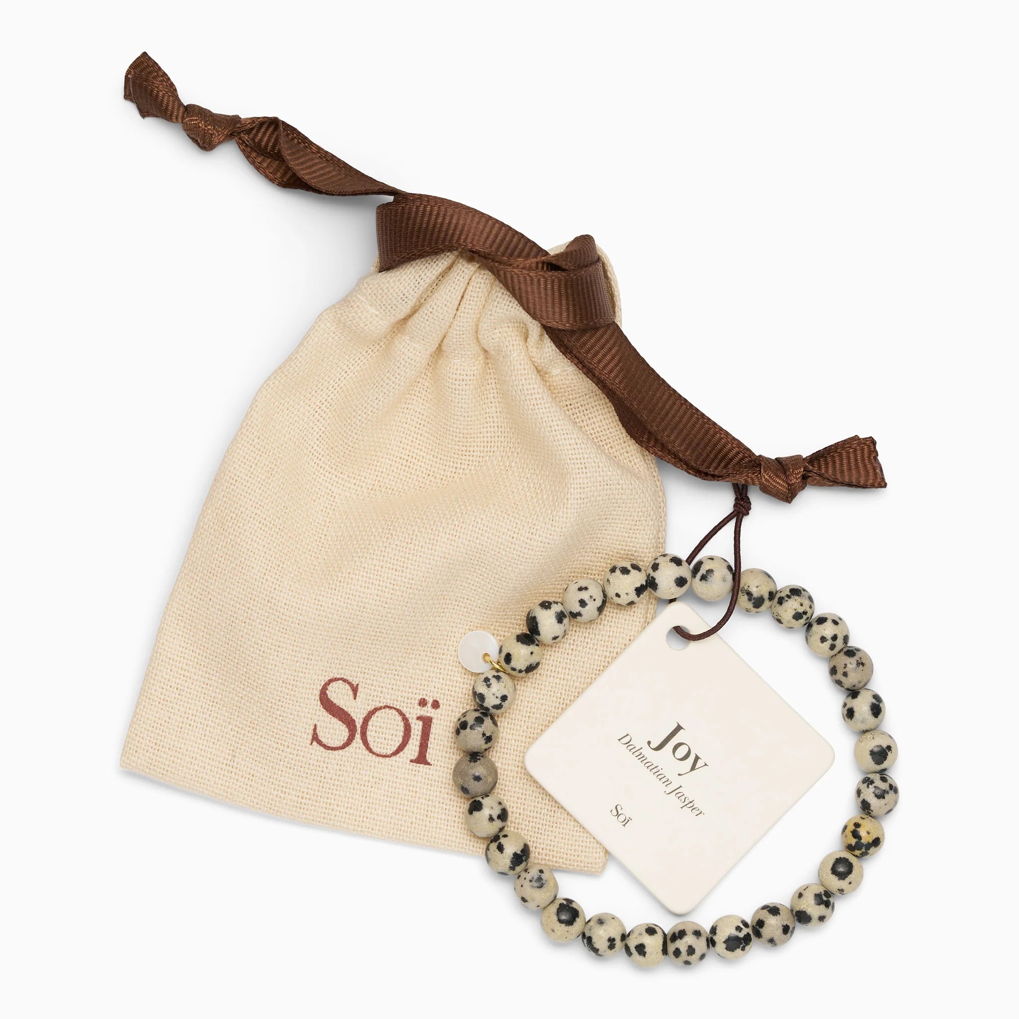 Armband für Damen Dalmatiner Jaspis "Joy" – Symbol für Freude | Soï