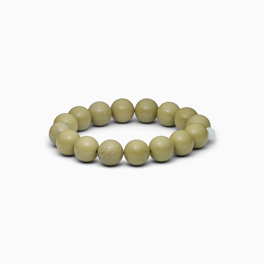 grünes Edelsteinarmband mit 12mm Perlen aus Achat von der dänischen Marke Soi