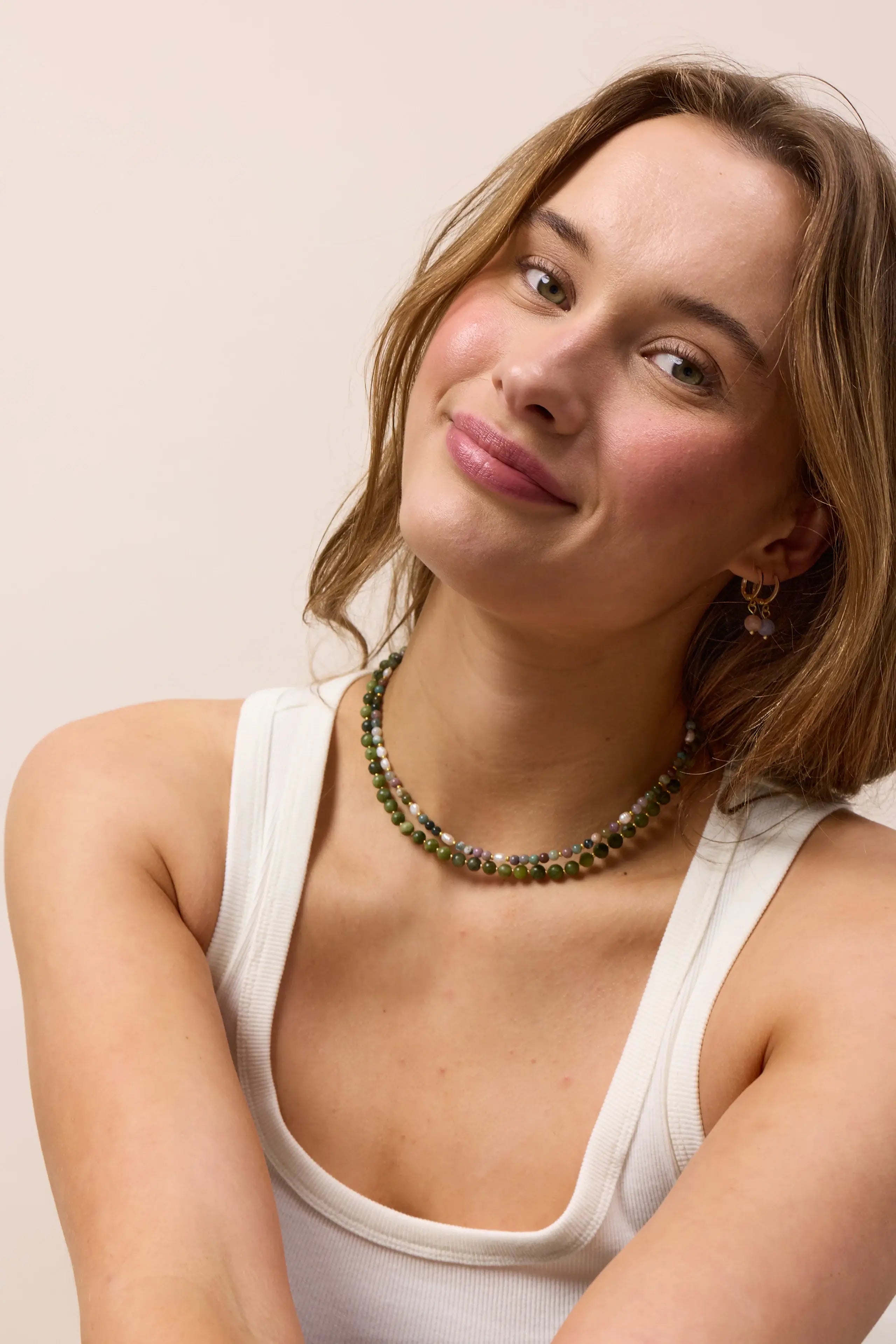 Kette für Damen Ellie mit Achat "Strength" – Symbol für Stärke | Soï (Sterlingsilber, vergoldet)