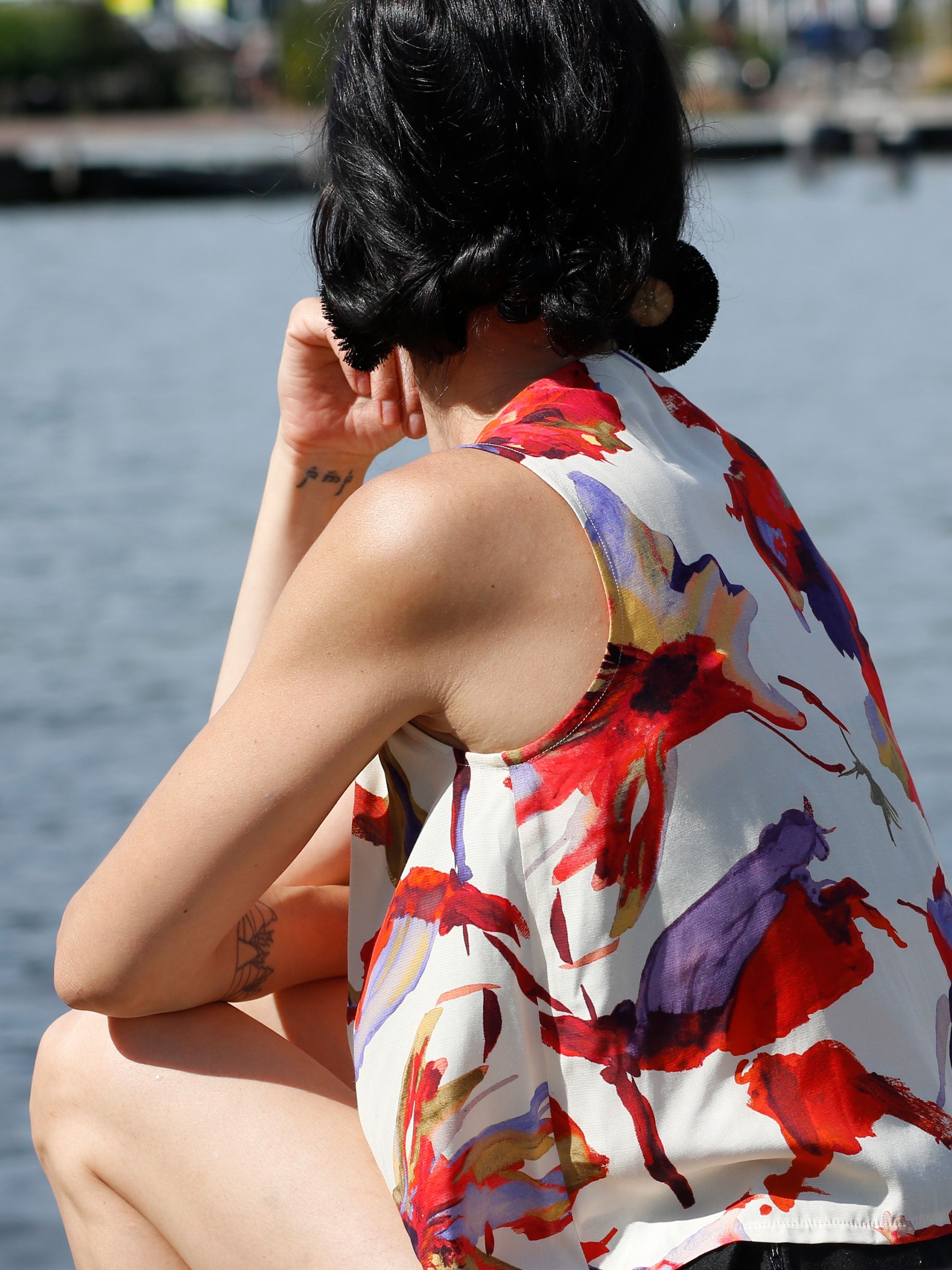 Sommerliches Top FLEUR mit Blumenprint