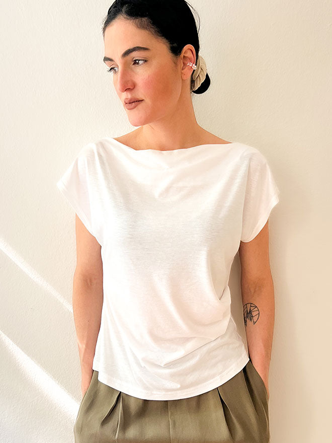 CLAIRE T-Shirt soft und feminin weiß | Sweersocean