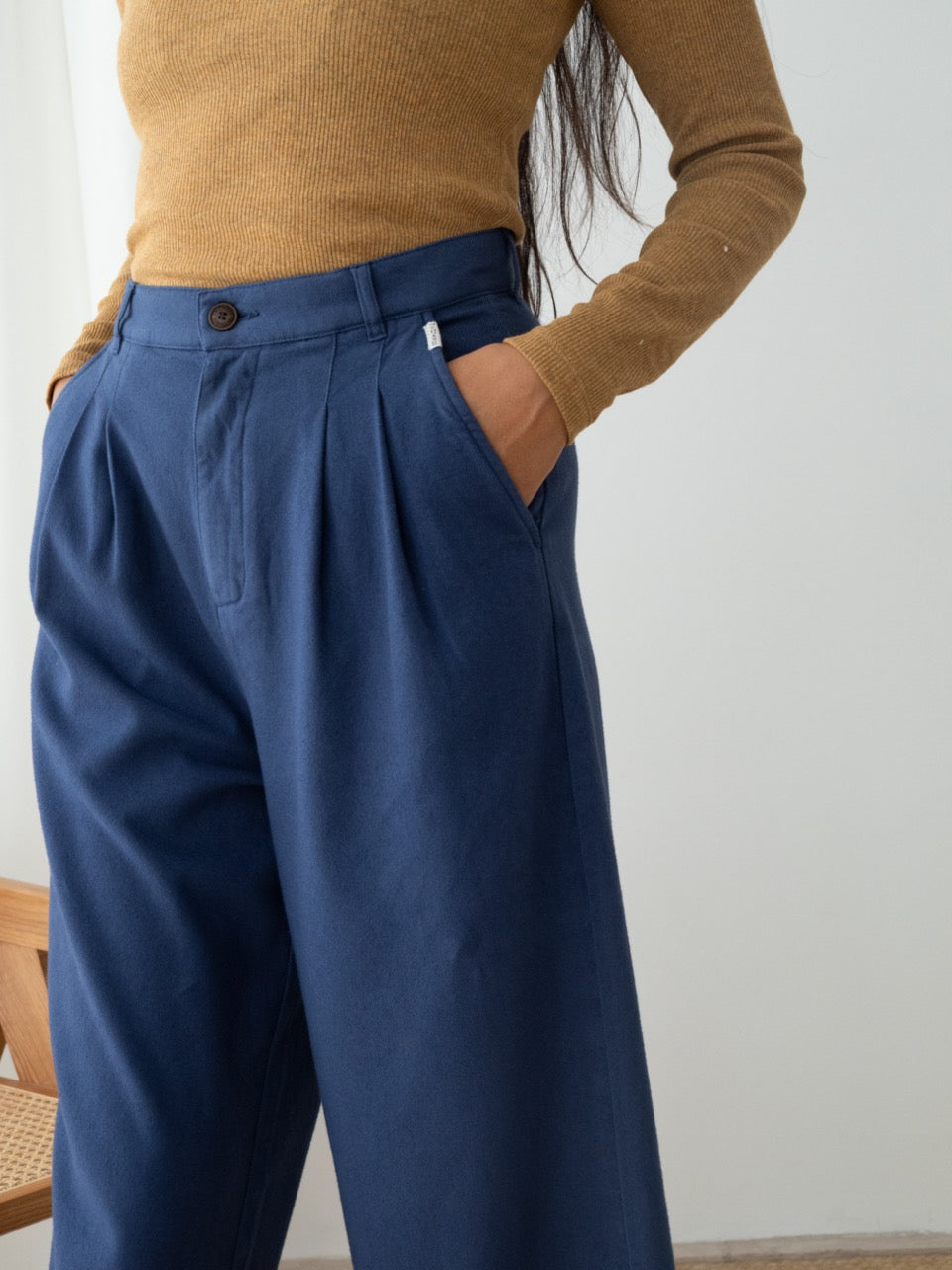 TWOTHIRDS Flanellhose Sandhamn Naval Blue für Damen