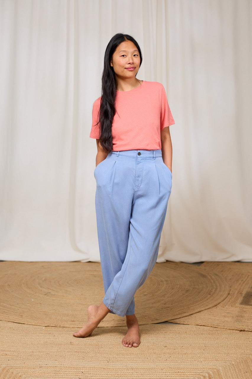 TWOTHIRDS T-Shirt Adele Pink aus Leinen-Baumwollmischung für Damen