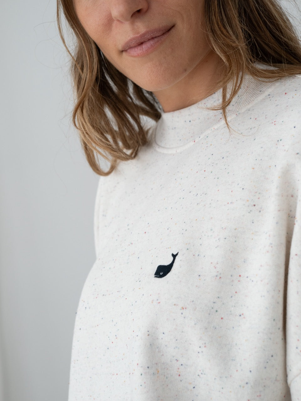 TWOTHIRDS Sweatshirt Bobitz Ecru Multicolour Neps für Damen