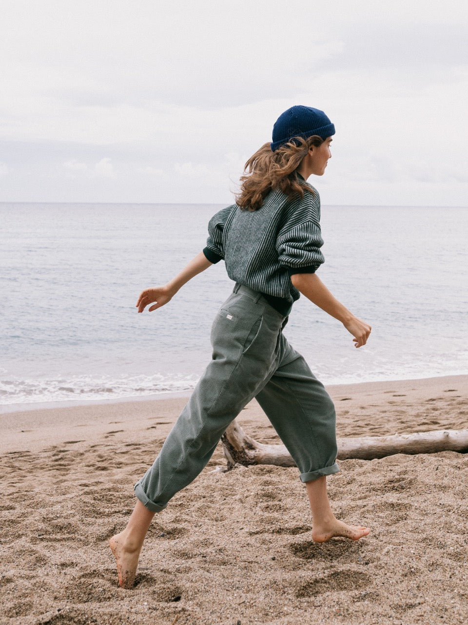TWOTHIRDS Cordhose Haruku Washed Green für Damen