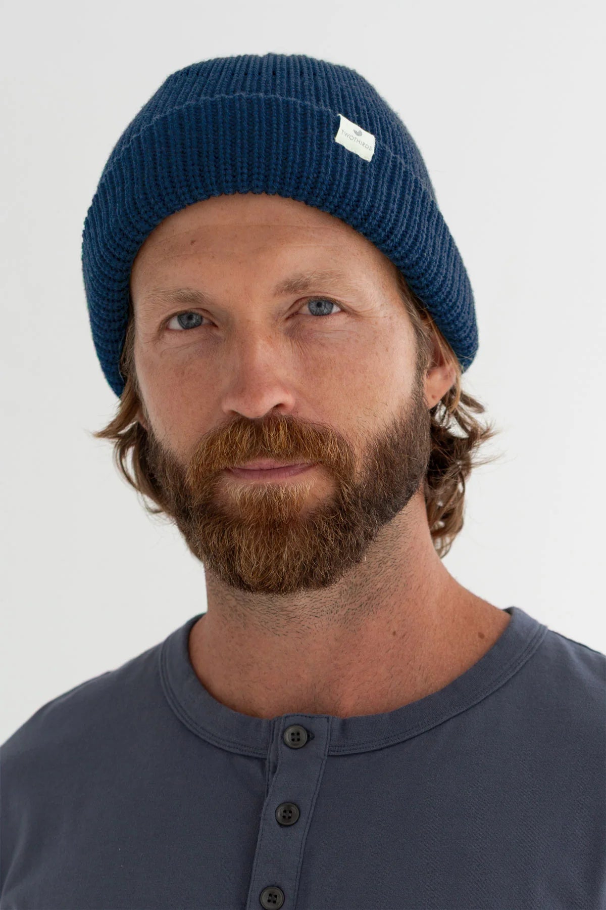 TWOTHIRDS Merino Mütze Indigo Blue