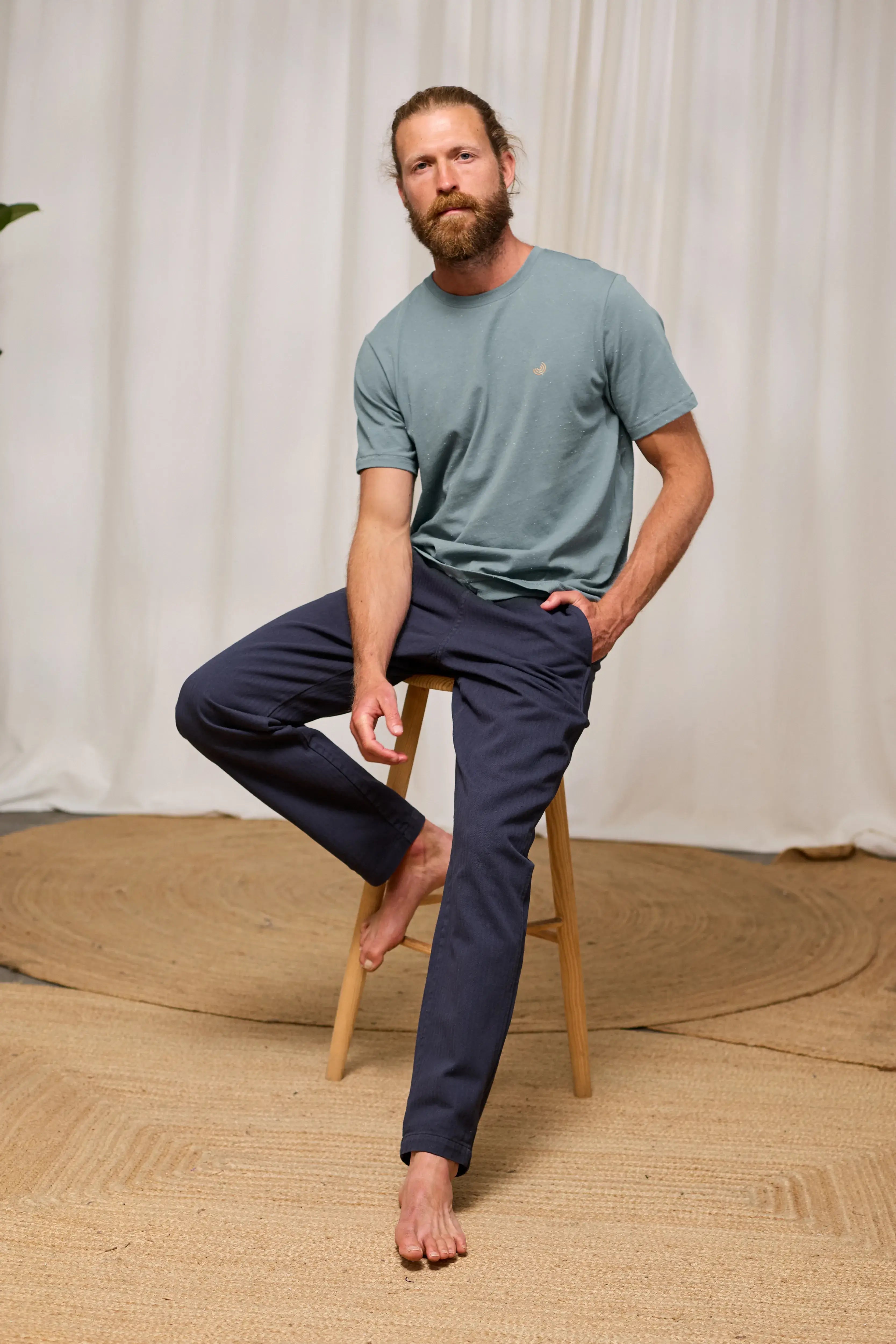 Herren T-Shirt Qalito in old blue von Twothirds