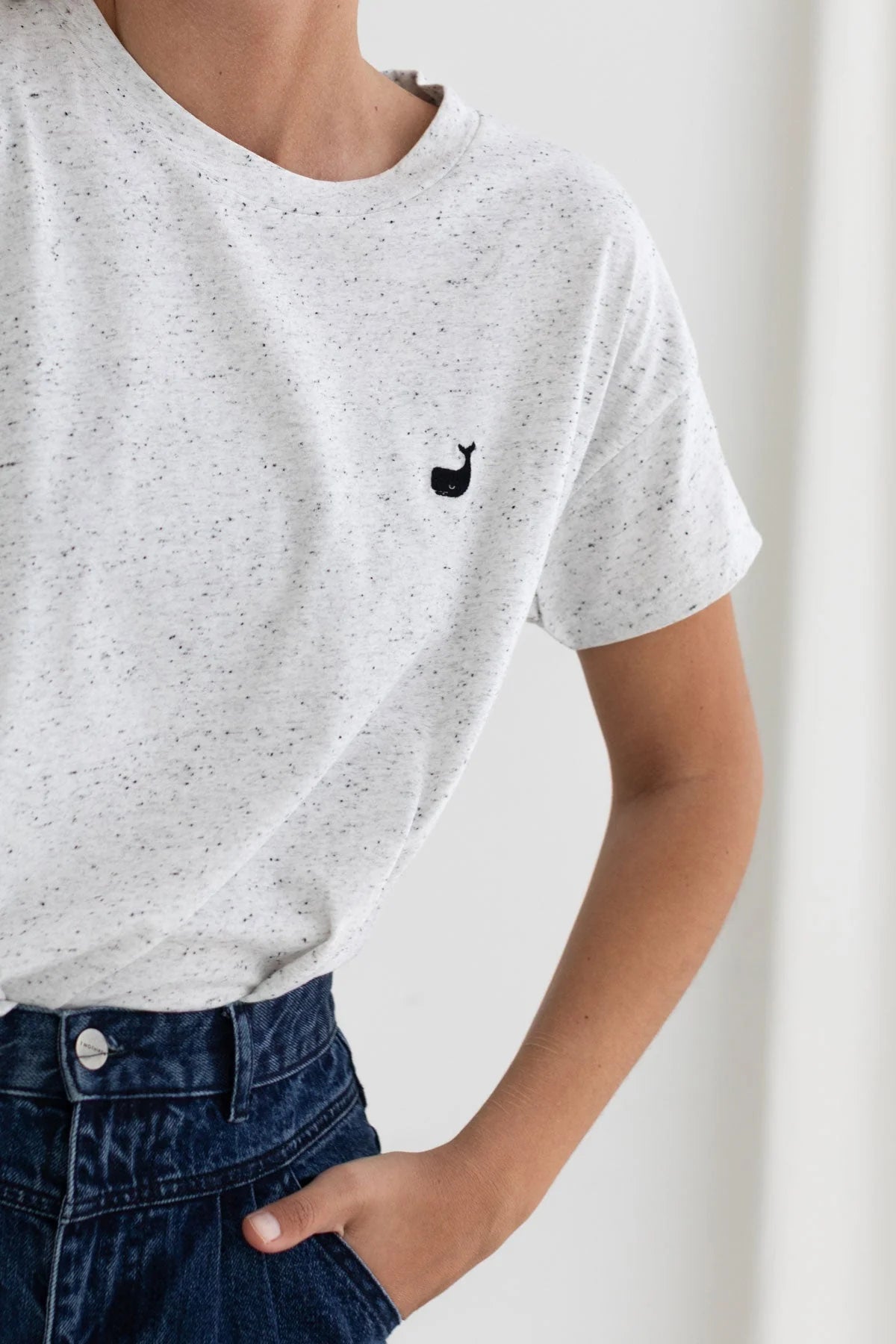 TWOTHIRDS T-Shirt Sepanggar White Neps für Damen