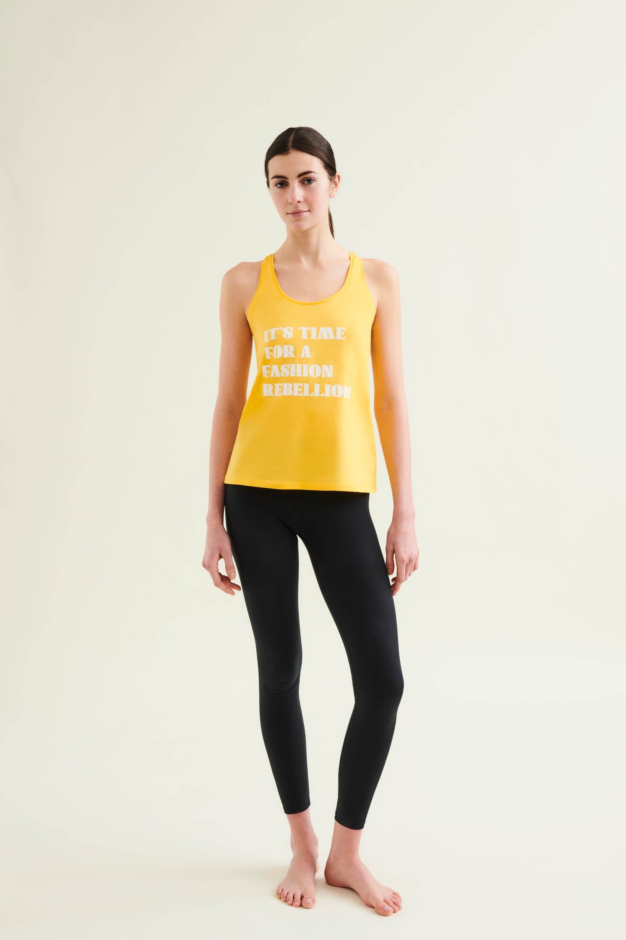 Cradle to Cradle Certified Activewear Top in Sunshine Yellow - Ethical & Circular