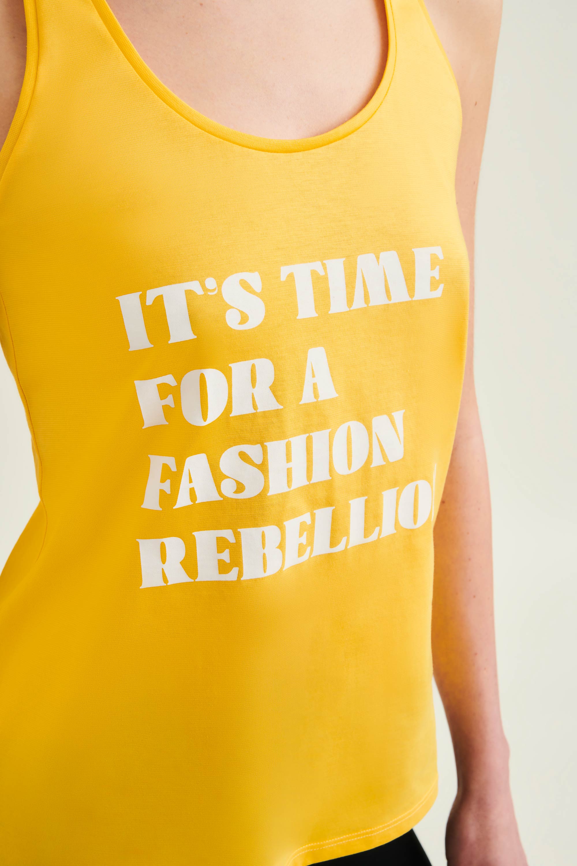 Zero-waste design Yoga & Activewear Top in Sunshine Yellow - ensuring non-toxic dyes and no microplastic shedding