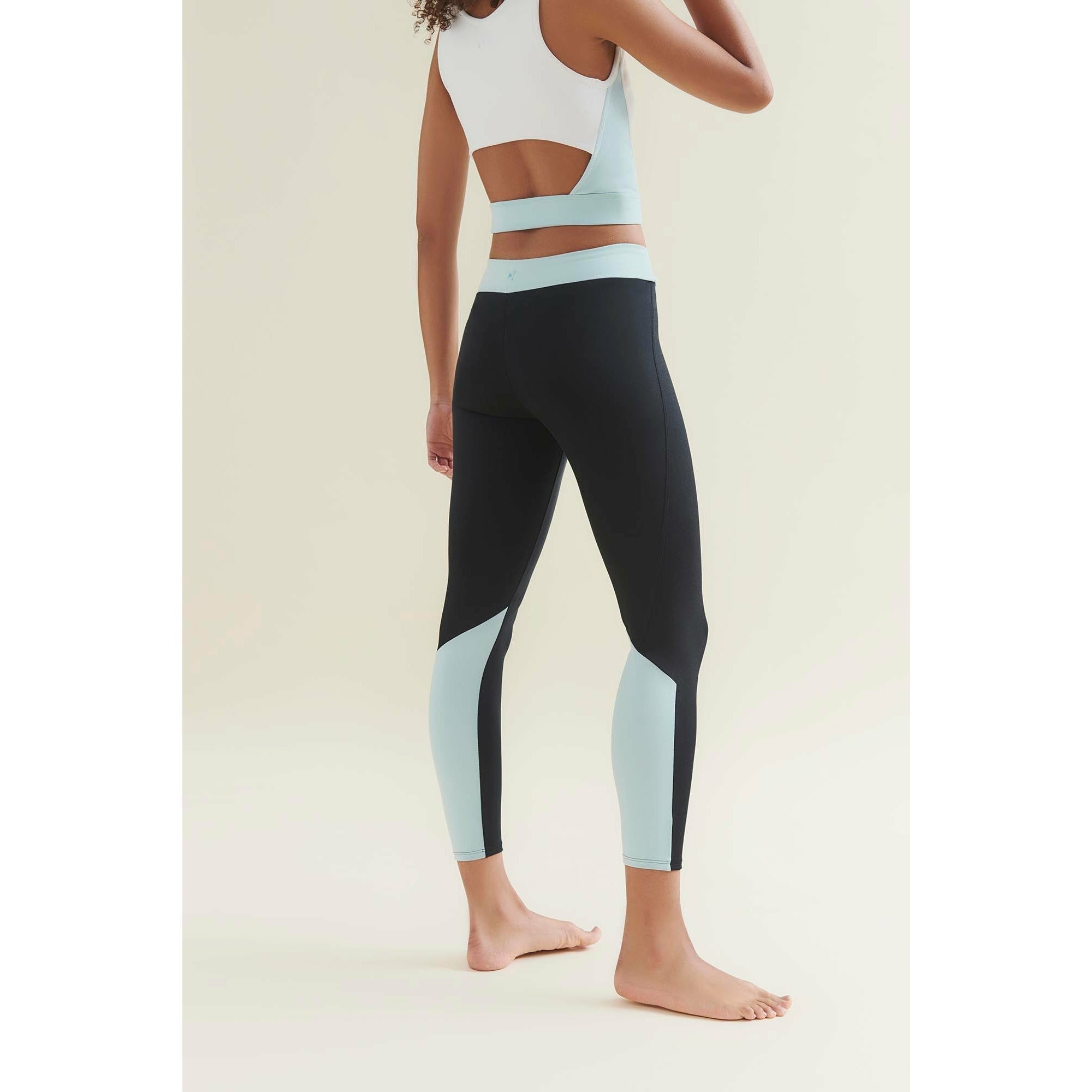 7/8 Dynamic Gym Leggings - Caviar Black/Sea Green