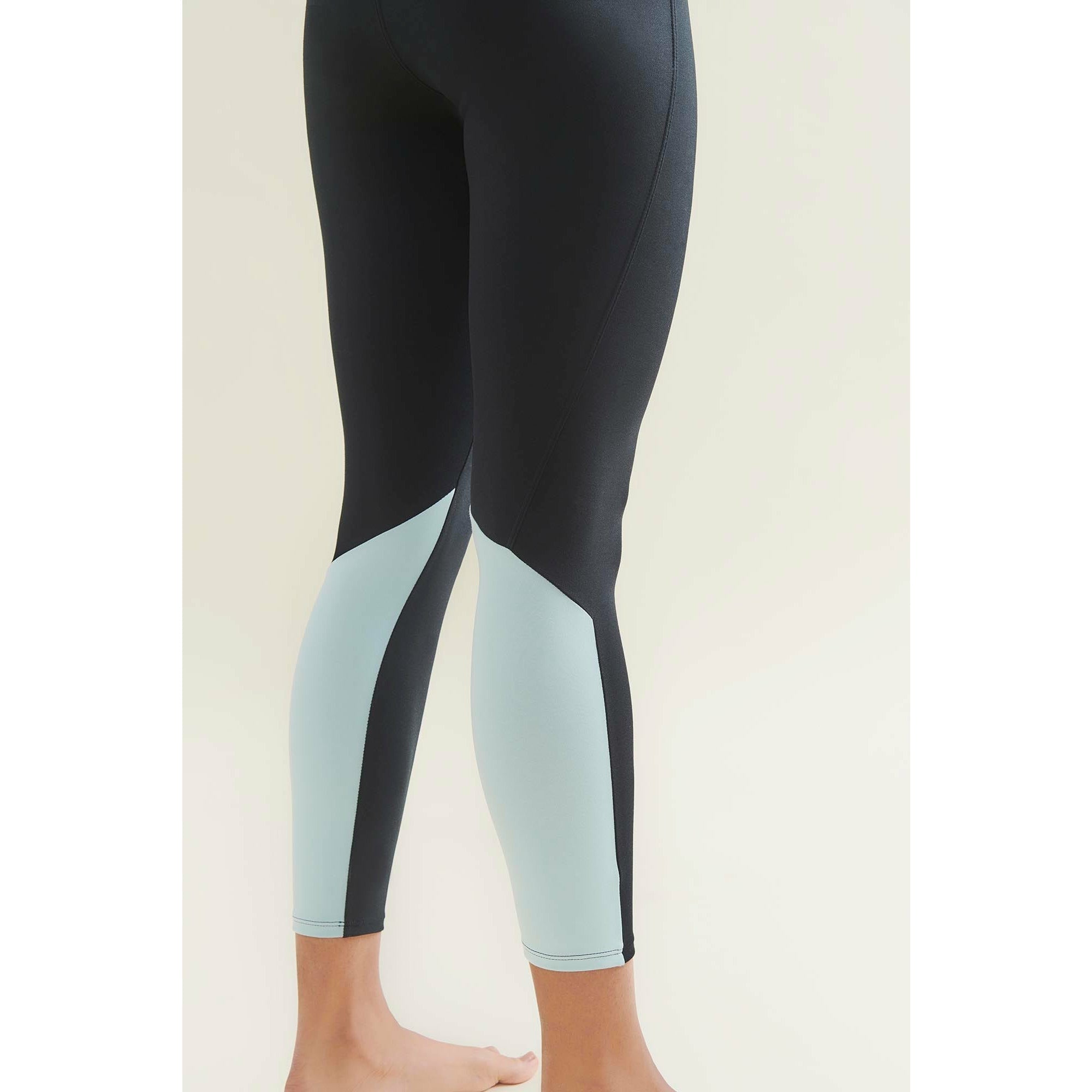 7/8 Dynamic Gym Leggings - Caviar Black/Sea Green