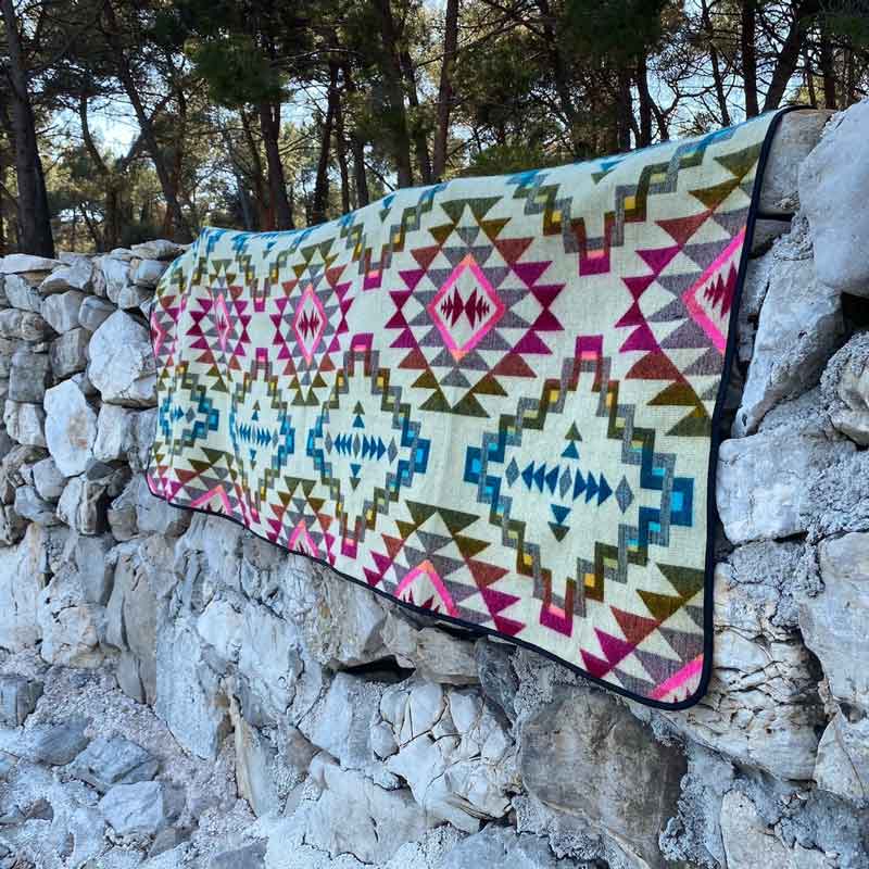 ETHNO Kingsize Decke Multicolor