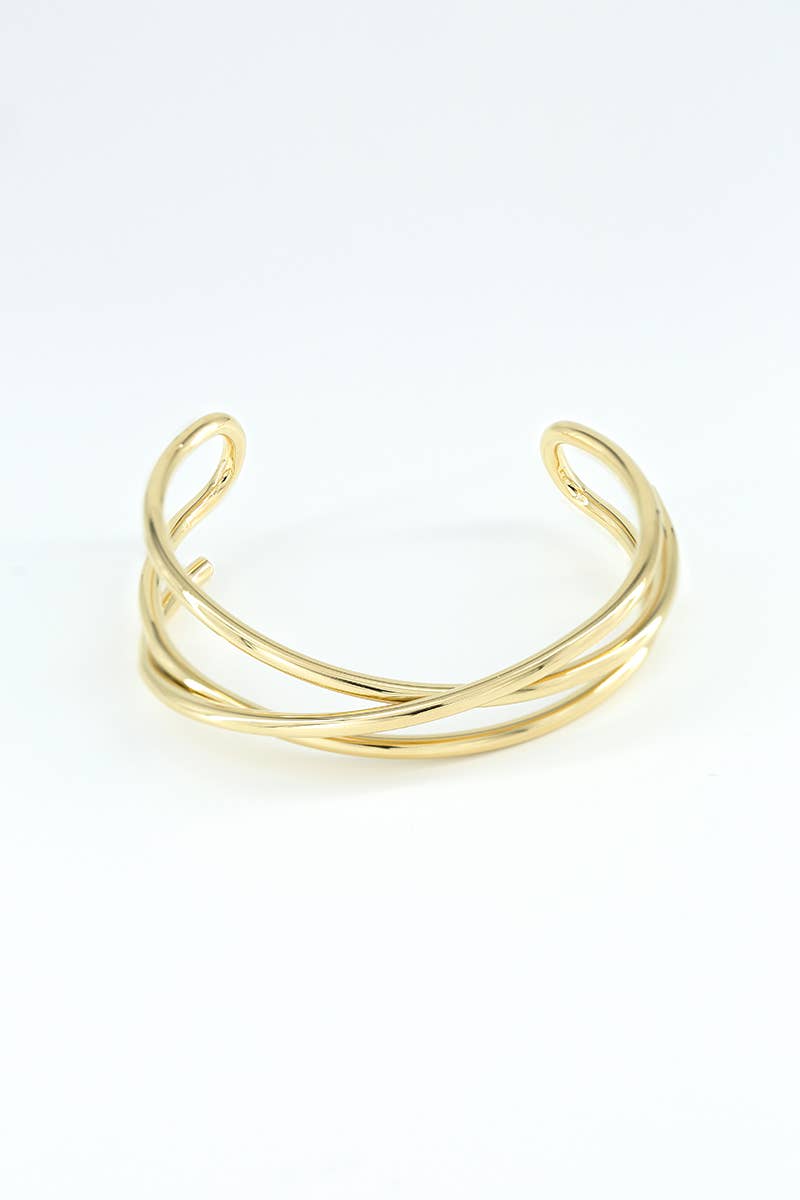 Armreif aus Edelstahl in gold und silber