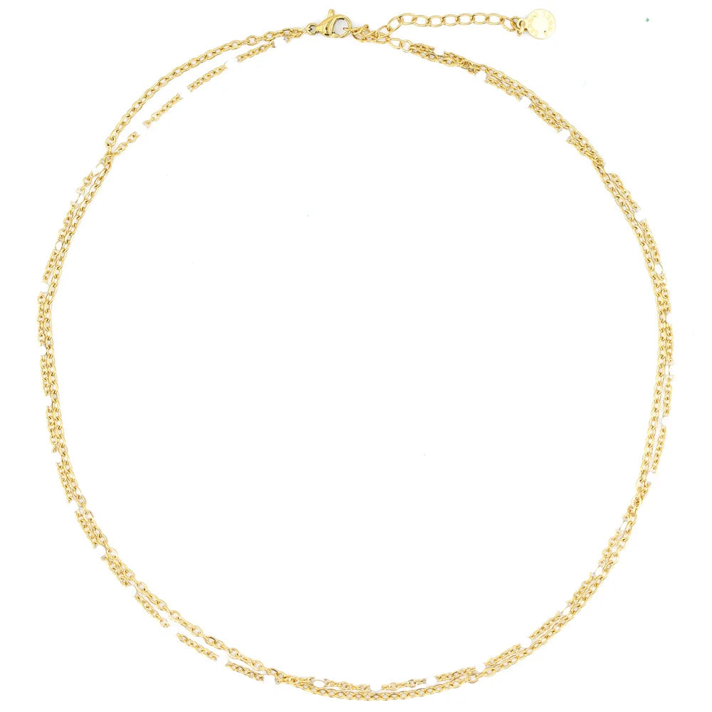 Sergio Engel Kette Beach mit zwei Kettensträngen für Damen (gold aus Edelstahl)