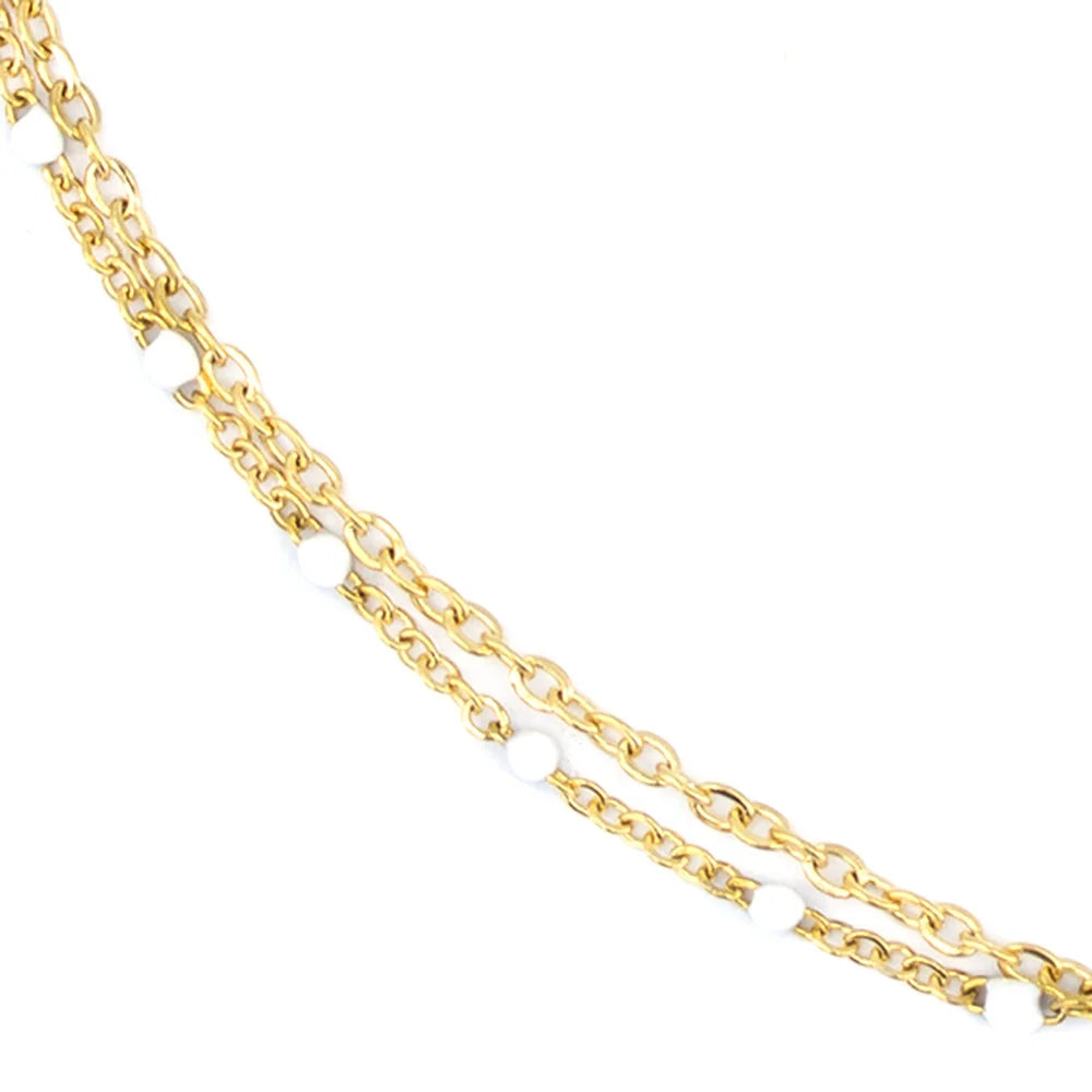 Sergio Engel Kette Beach mit zwei Kettensträngen für Damen (gold aus Edelstahl)