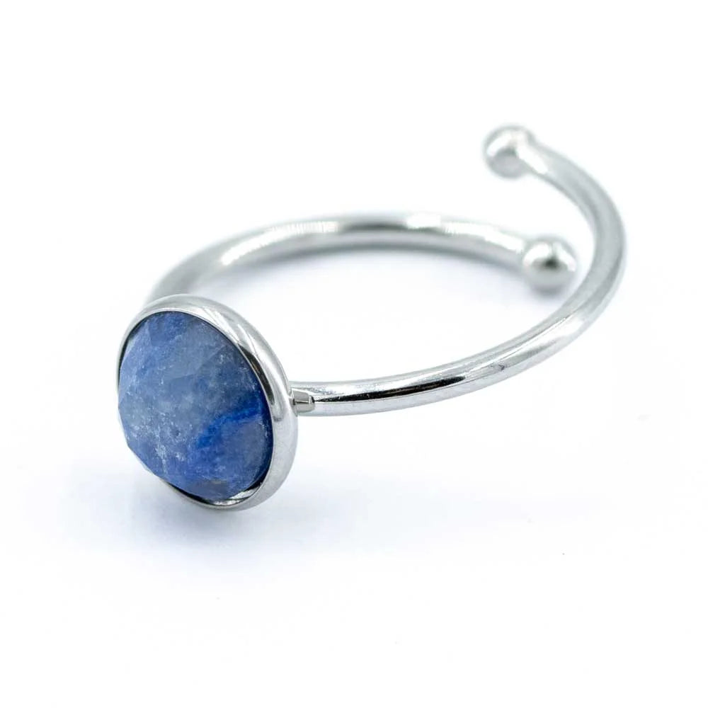 Sergio Engel Beach Ring verstellbar für Damen (silber aus Edelstahl)