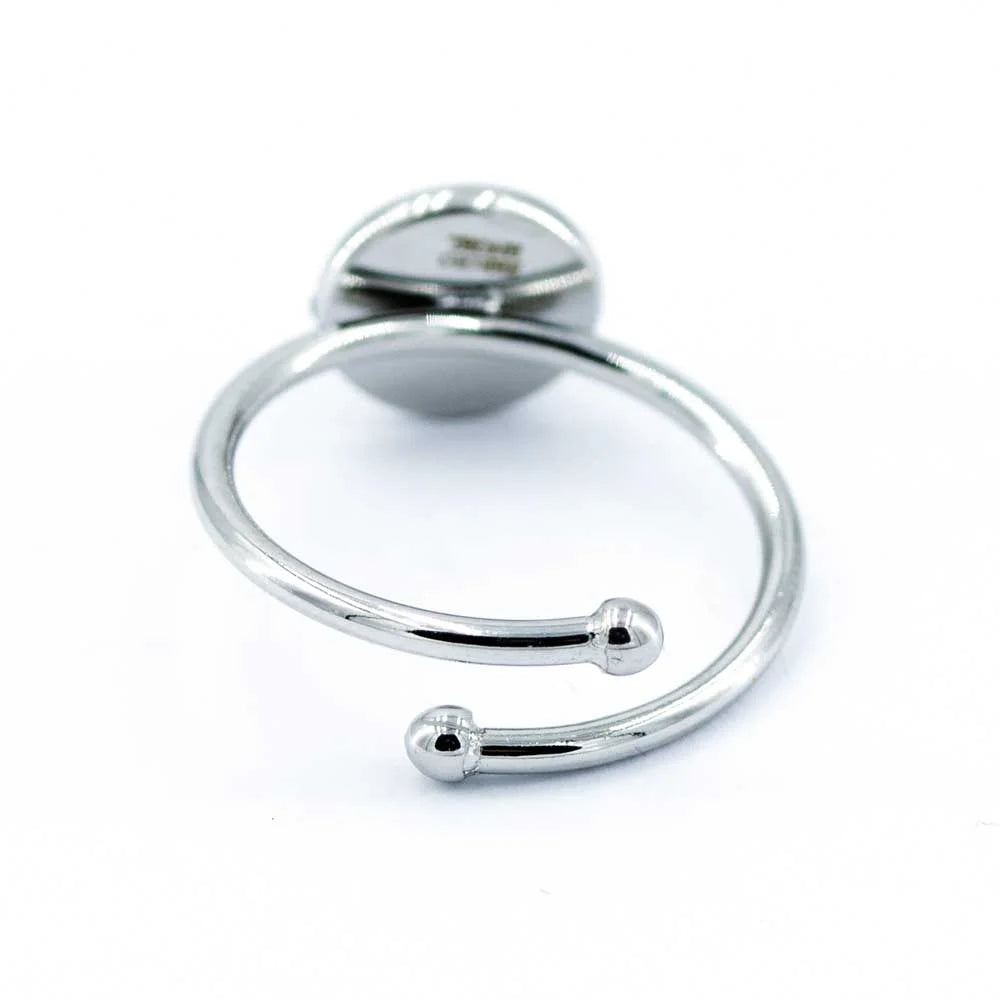 Sergio Engel Beach Ring verstellbar für Damen (silber aus Edelstahl)