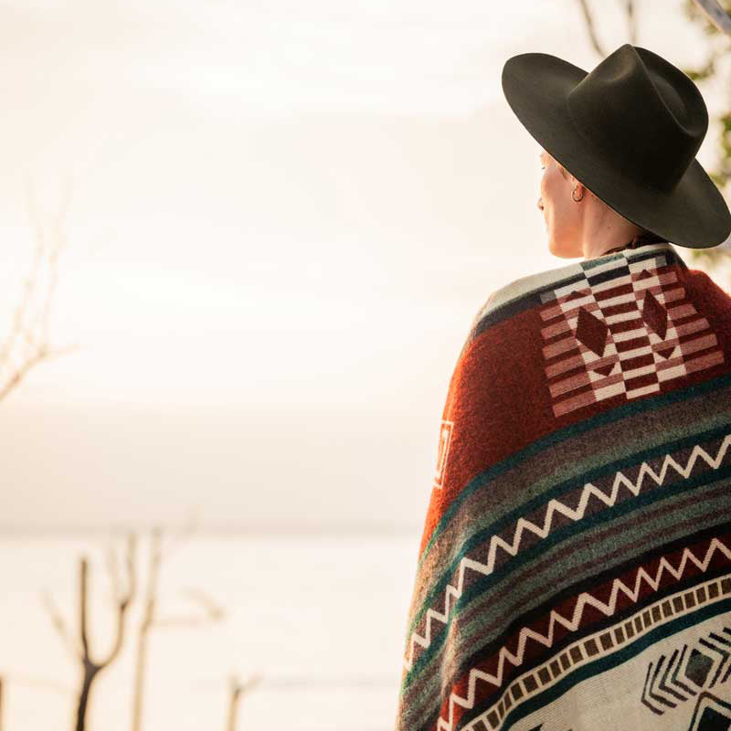 Ethno Reise-Decke - 110x205cm I Chimborazo Terracotta