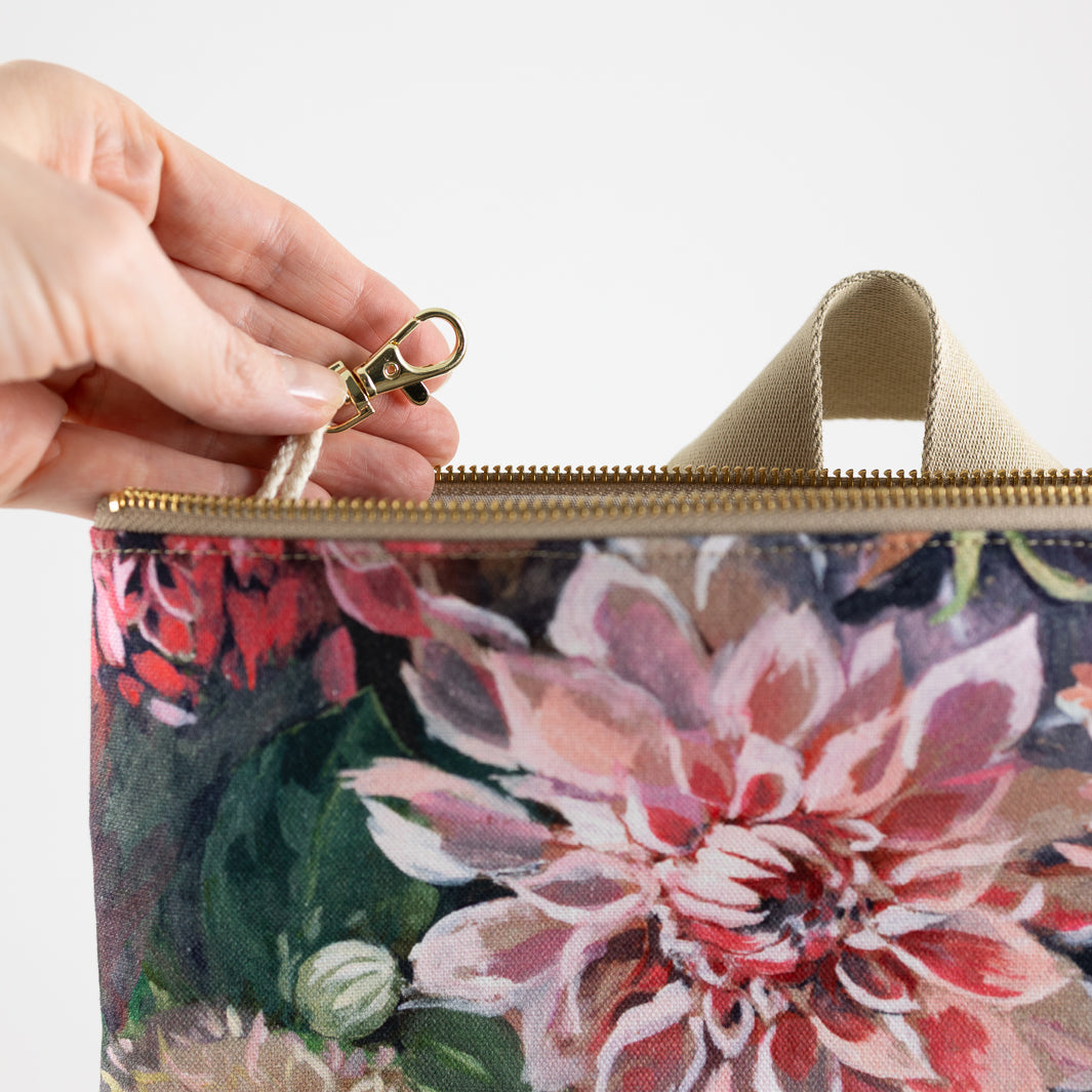 Mini-Rucksack Spring Blossom Kork Rosa mit Geheimfach - vegan und handgefertigt in Berlin | NOAS