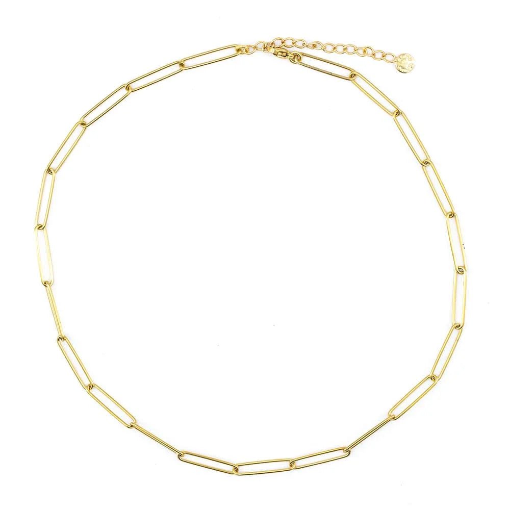 Sergio Engel Paperclip Kette für Damen (gold, silber und rosé aus Edelstahl) simply love it.- simply love it.