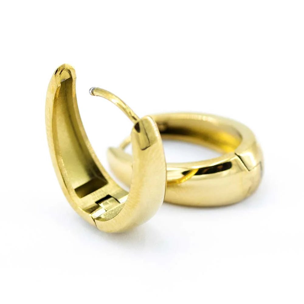 Sergio Engel Klappcreolen - ovale Form (gold und silber aus Edelstahl) simply love it.- simply love it.