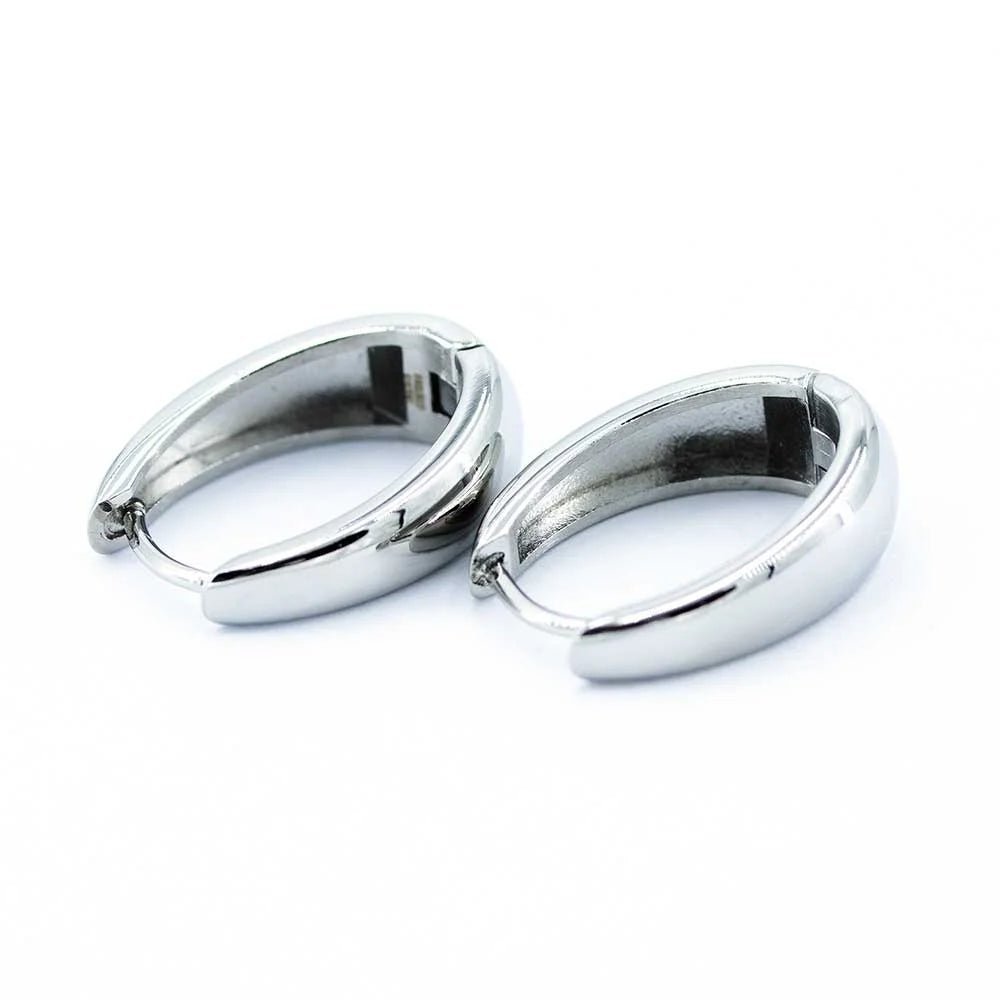 Sergio Engel Klappcreolen - ovale Form (gold und silber aus Edelstahl) simply love it.- simply love it.