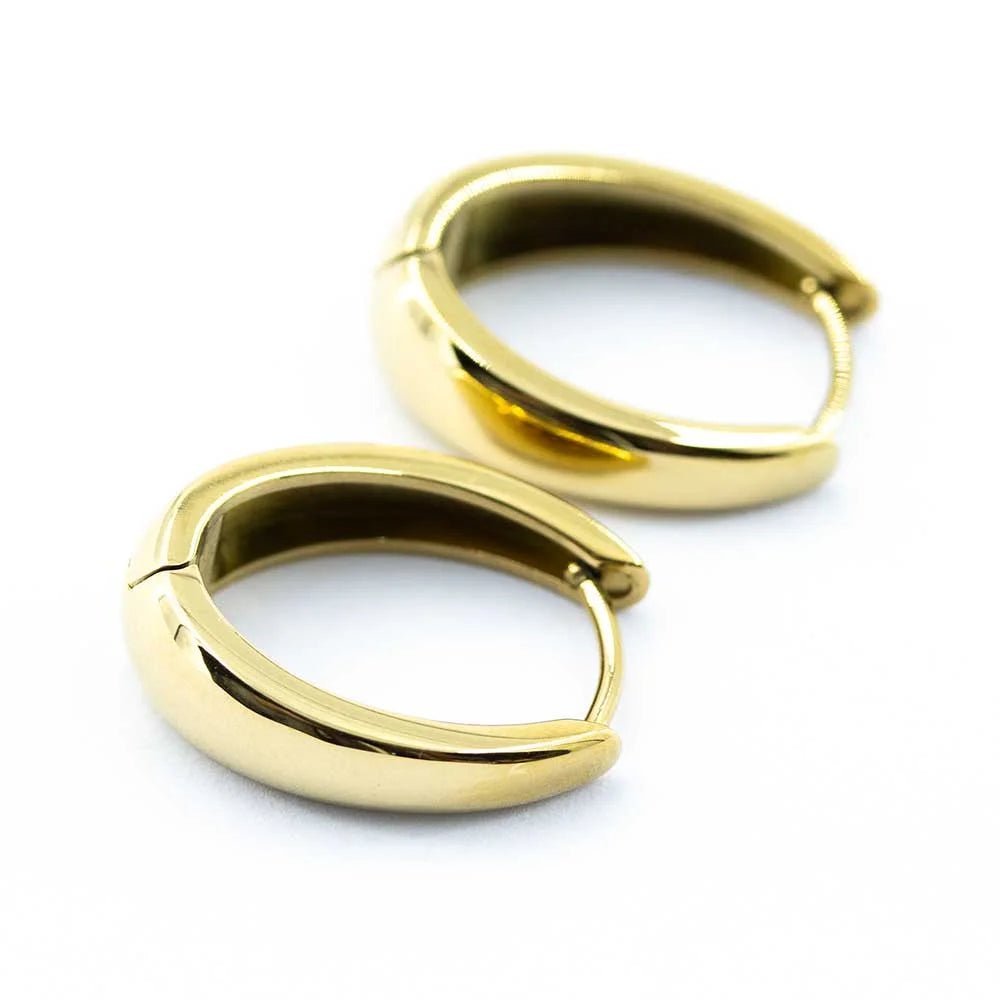 Sergio Engel Klappcreolen - ovale Form (gold und silber aus Edelstahl) simply love it.- simply love it.