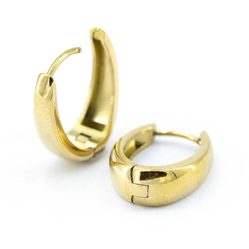 Sergio Engel Klappcreolen - ovale Form (gold und silber aus Edelstahl) simply love it.- simply love it.