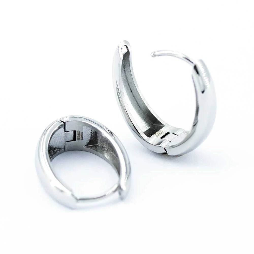Sergio Engel Klappcreolen - ovale Form (gold und silber aus Edelstahl) simply love it.- simply love it.