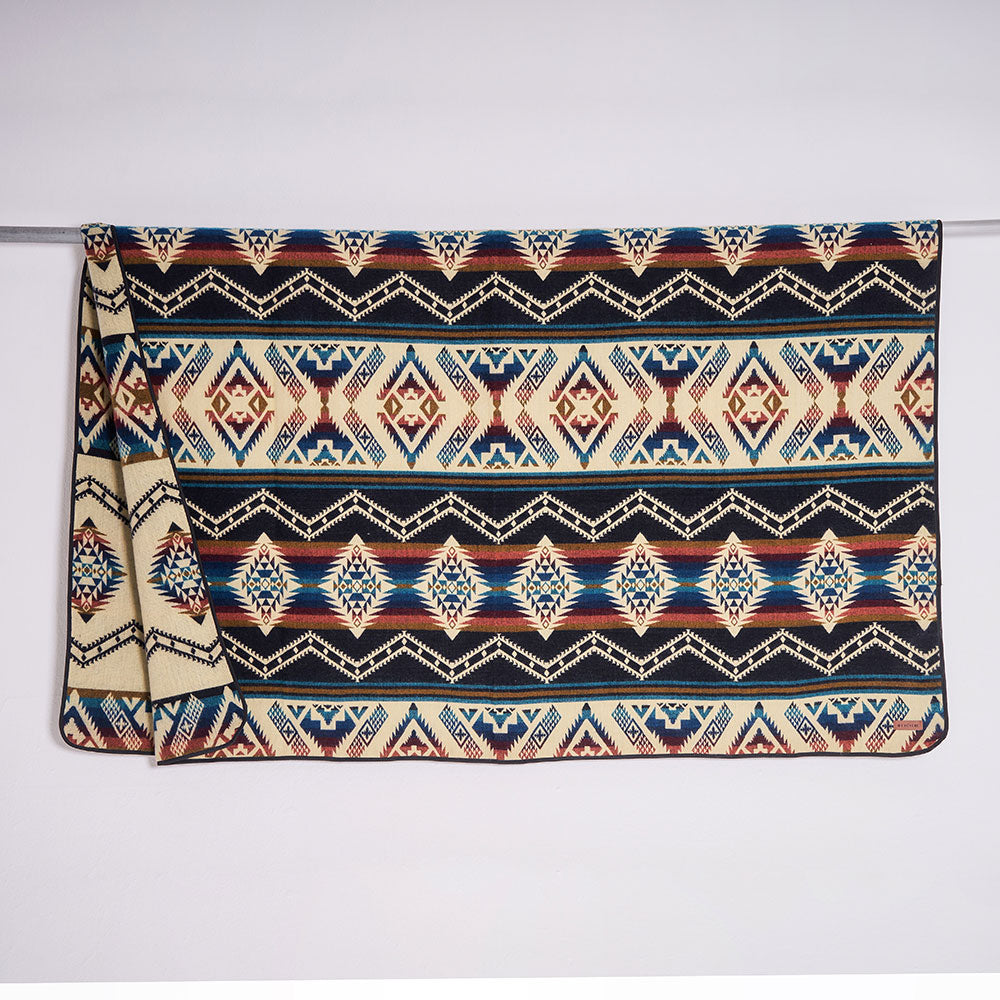 ETHNO Kingsize Decke Blue