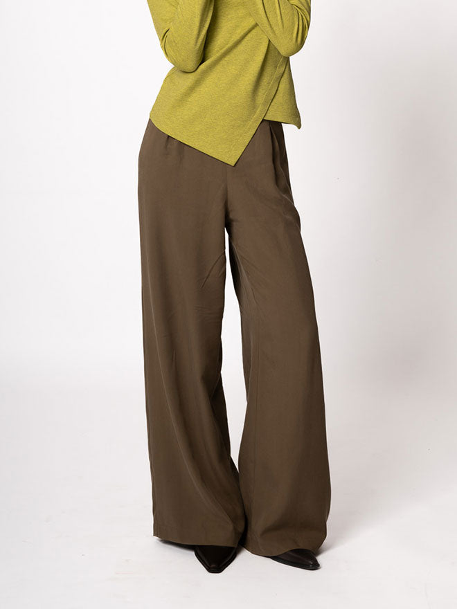 FENJA Hose – Wide Leg-Pant in Burnt Olive