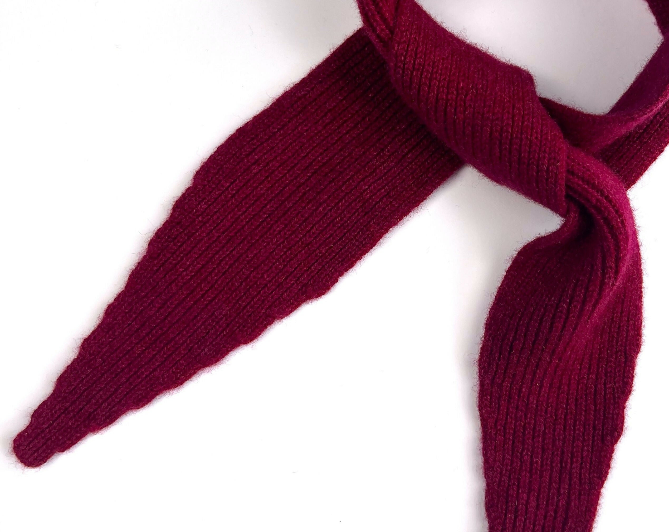 Mini Schal Rubin SCARFLETTE Merinowolle, Kaschmir - handgefertigt in Berlin | Freiberg